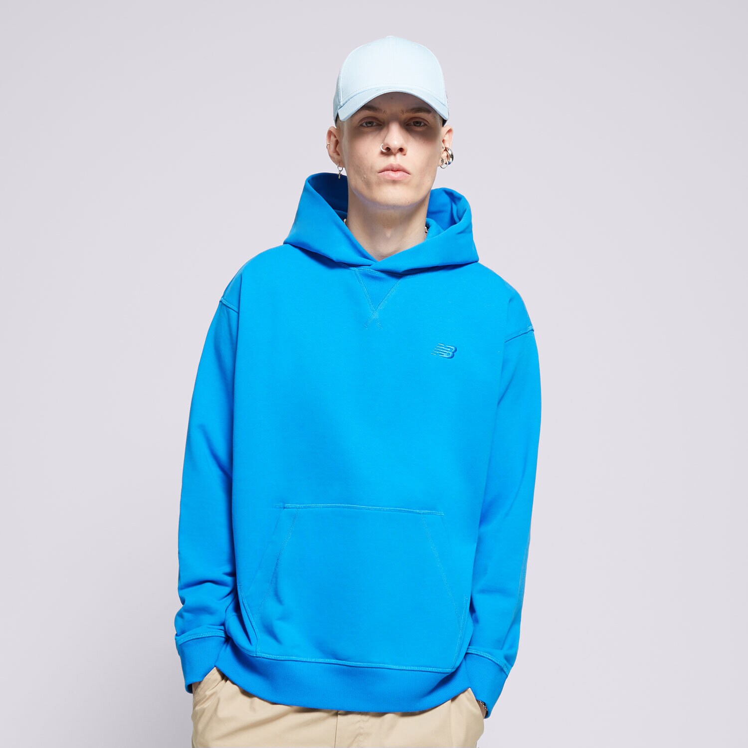 Muške dukserice NEW BALANCE VESTA S KAPULJAČOM ATHLETICS MT41534BUL plava