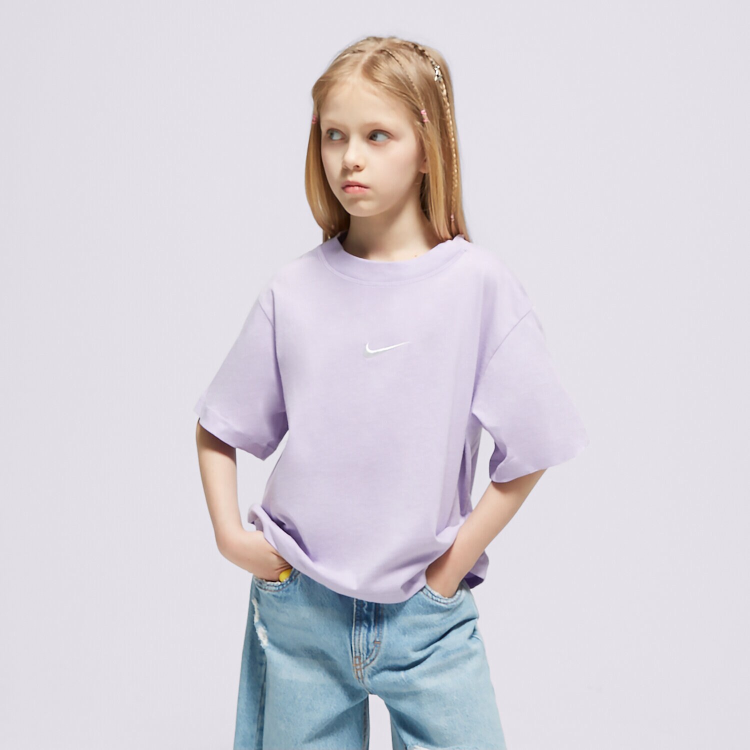 Dječje majice NIKE T-SHIRT SPORTSWEAR GIRL DH5750-515 ljubičasta