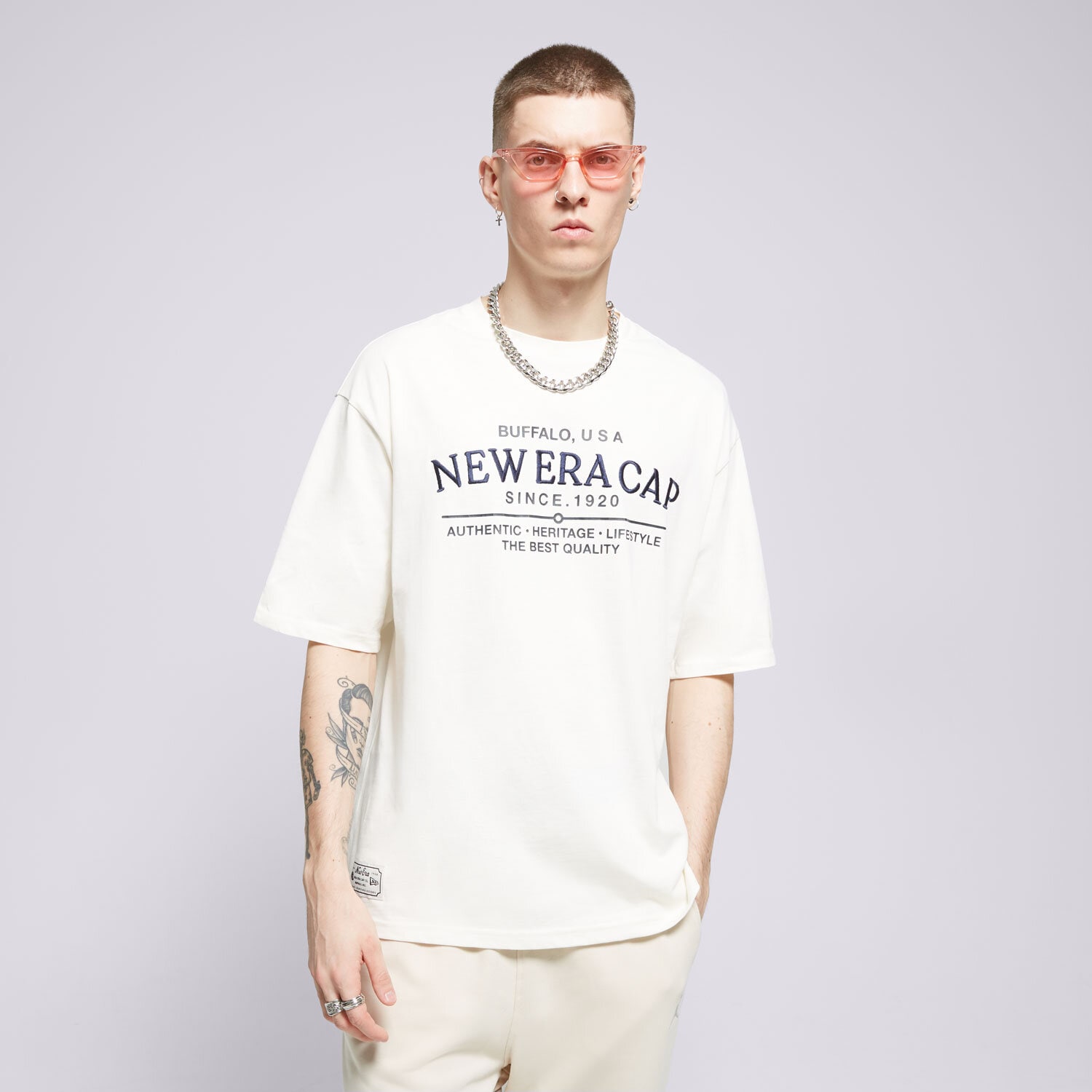 Muške majice NEW ERA T-SHIRT NE GRPHC CF OS NONE 60502647 bijela