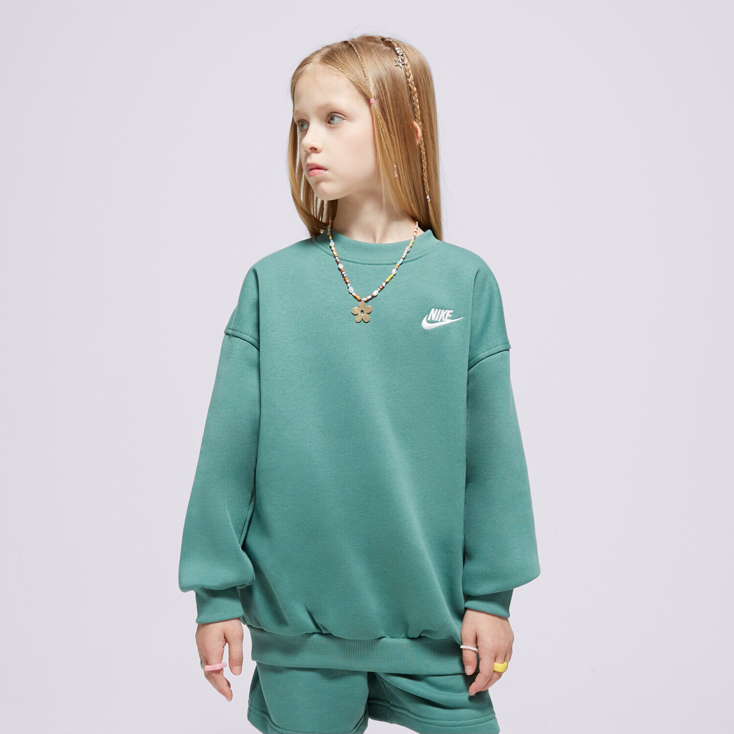 Dječje dukserice NIKE VESTA SPORTSWEAR CLUB FLEECE GIRL FD2923-361 zelena