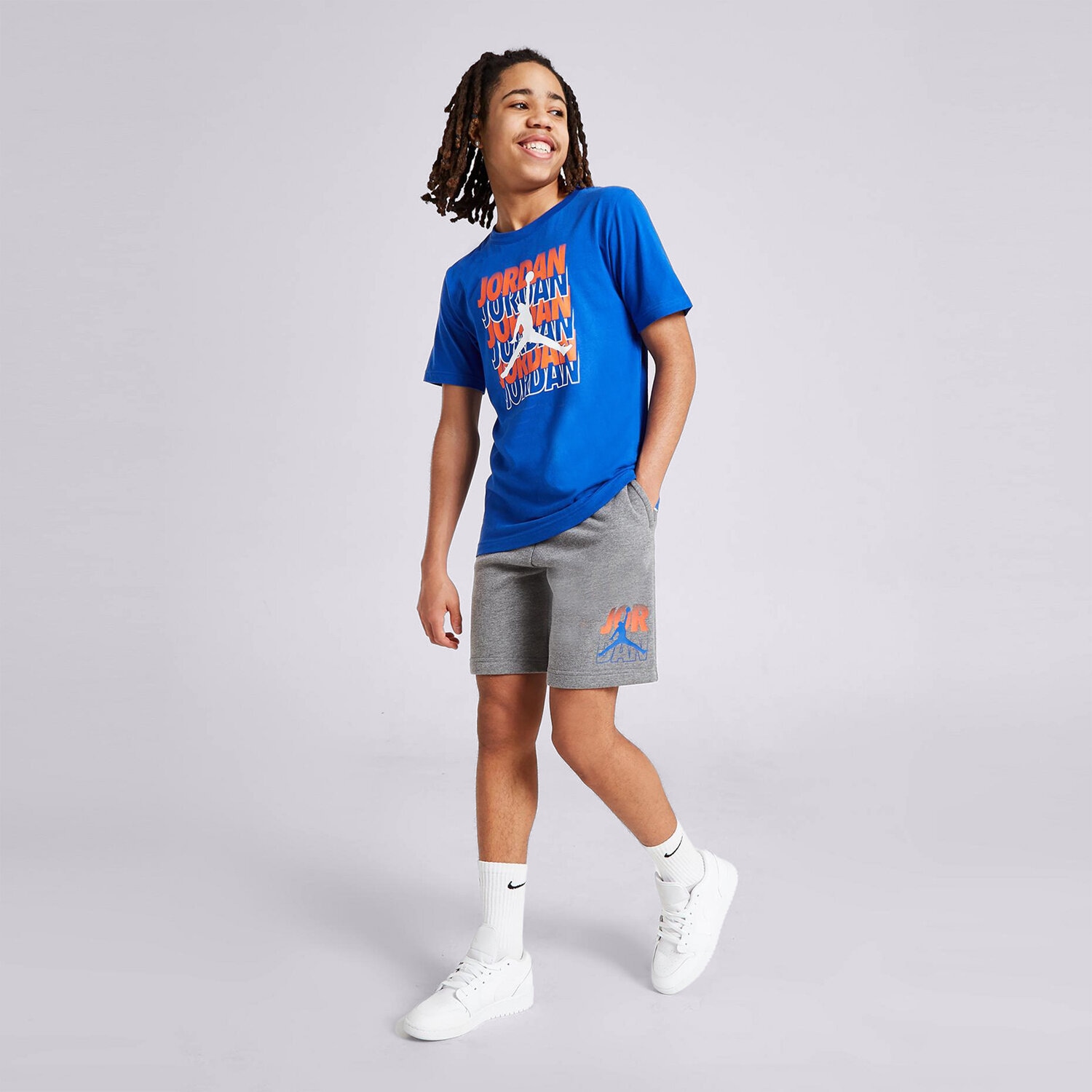 Dječje kratke hlače i haljine JORDAN KRATKE HLAČE RPT FADE SHORT GRY 95C378-GEH crna