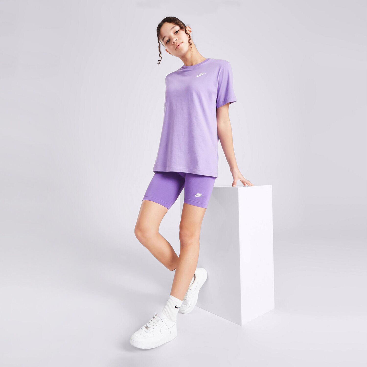 Dječje kratke hlače i haljine NIKE KRATKE HLAČE (G)NSW 7IN BIKE SHORT ACT GRAPE SHORTS DX5066-542 ljubičasta
