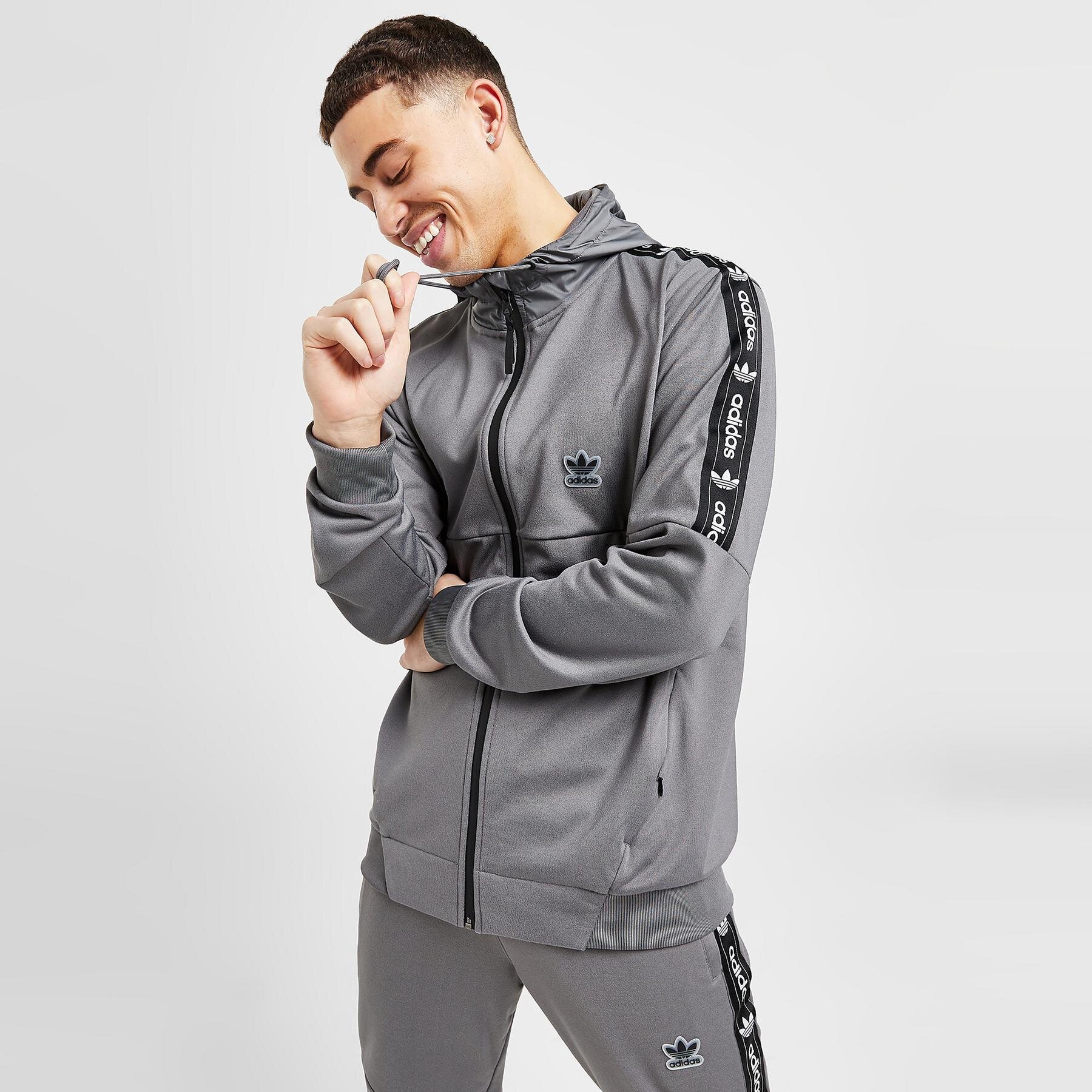 Muške dukserice ADIDAS VESTA EDGE FZ GREY 4 SWEATSHIRT HY1000 siva