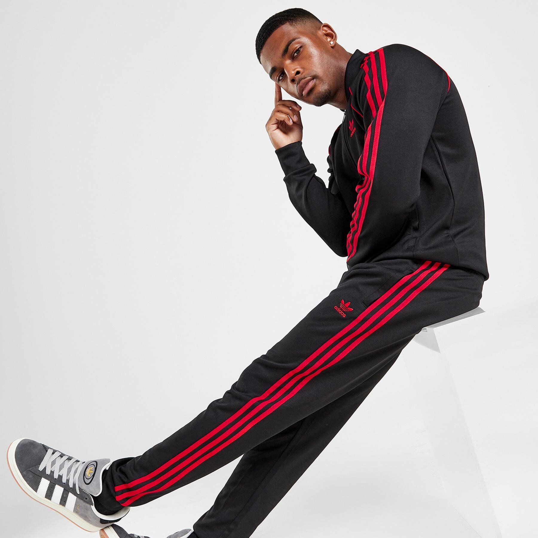 Muške hlače ADIDAS HLAČE SSTAR TP BLK/RED IT7139 crna