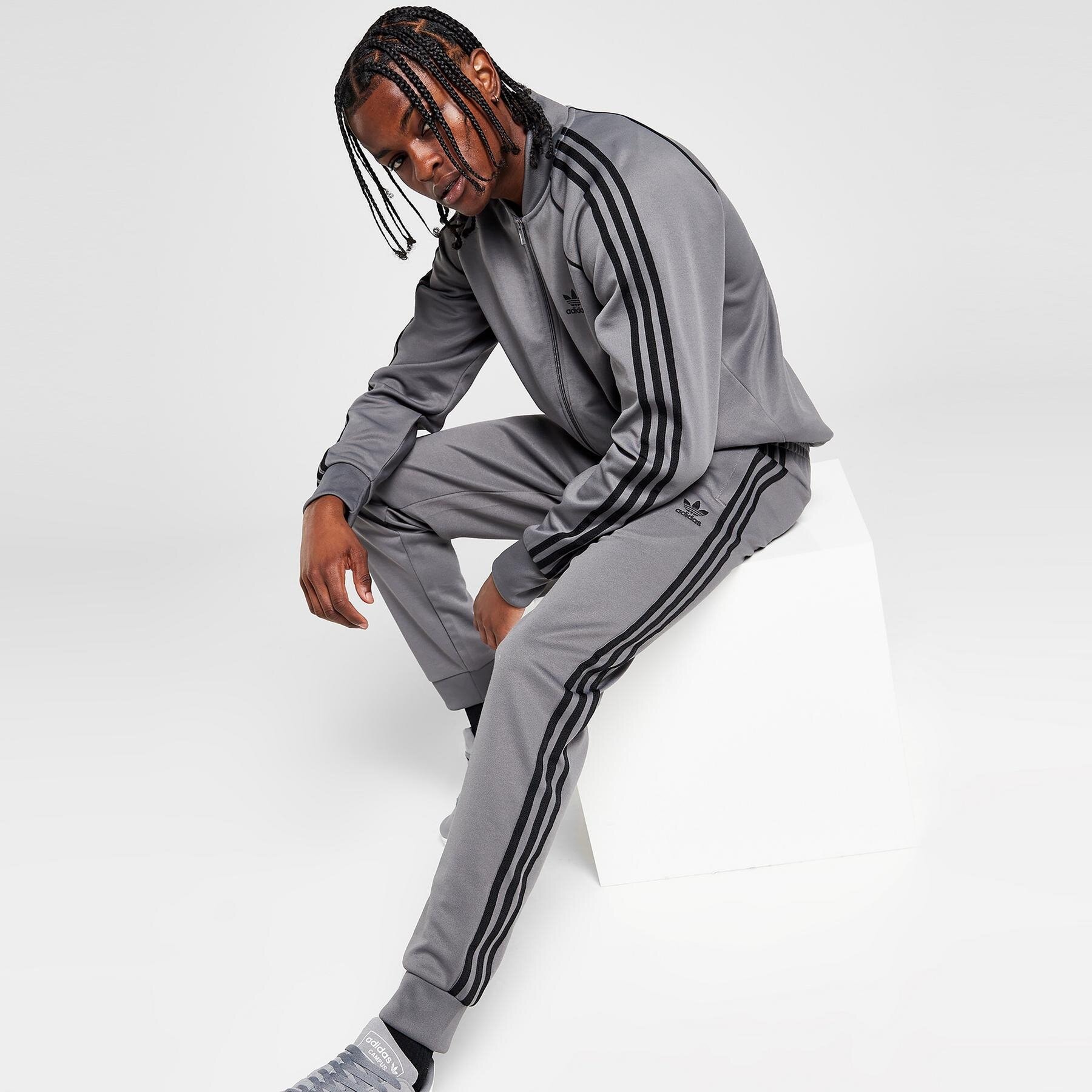 Muške hlače ADIDAS HLAČE SSTAR TP GRY4/BLK IT7136 siva