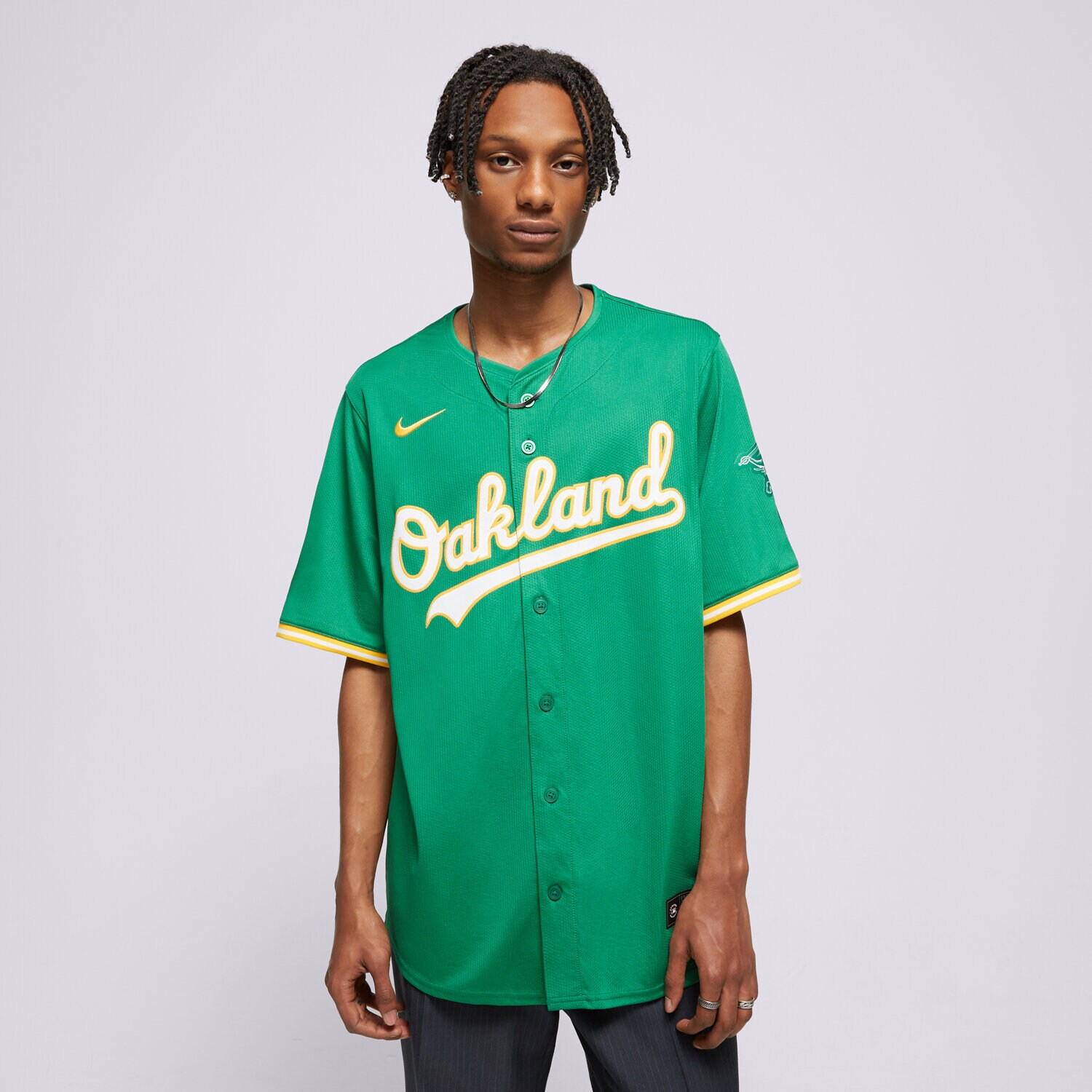Muške košulje NIKE KOŠULJA OAKLAND ATHLETICS MLB T7LM-FZA1-FZ-L23 zelena