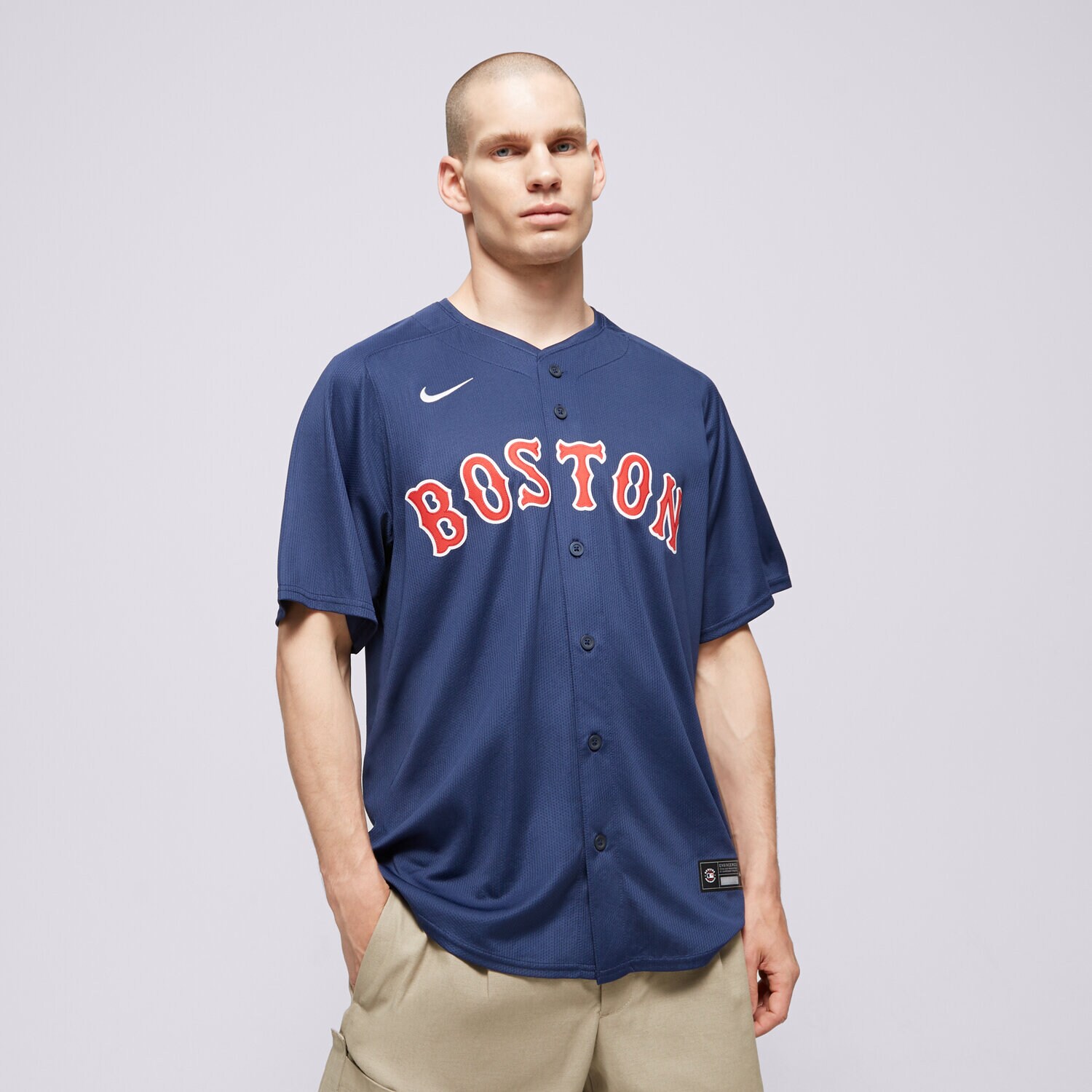 Muške košulje NIKE KOŠULJA REPLICA BOSTON RED SOX MLB T7LM-BQA2-BQ-L23 tamno plava