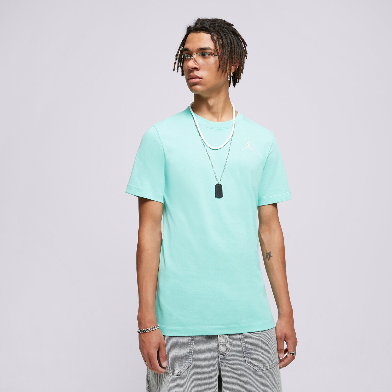 Muške majice JORDAN T-SHIRT JORDAN JUMPMAN DC7485-349 tirkizna