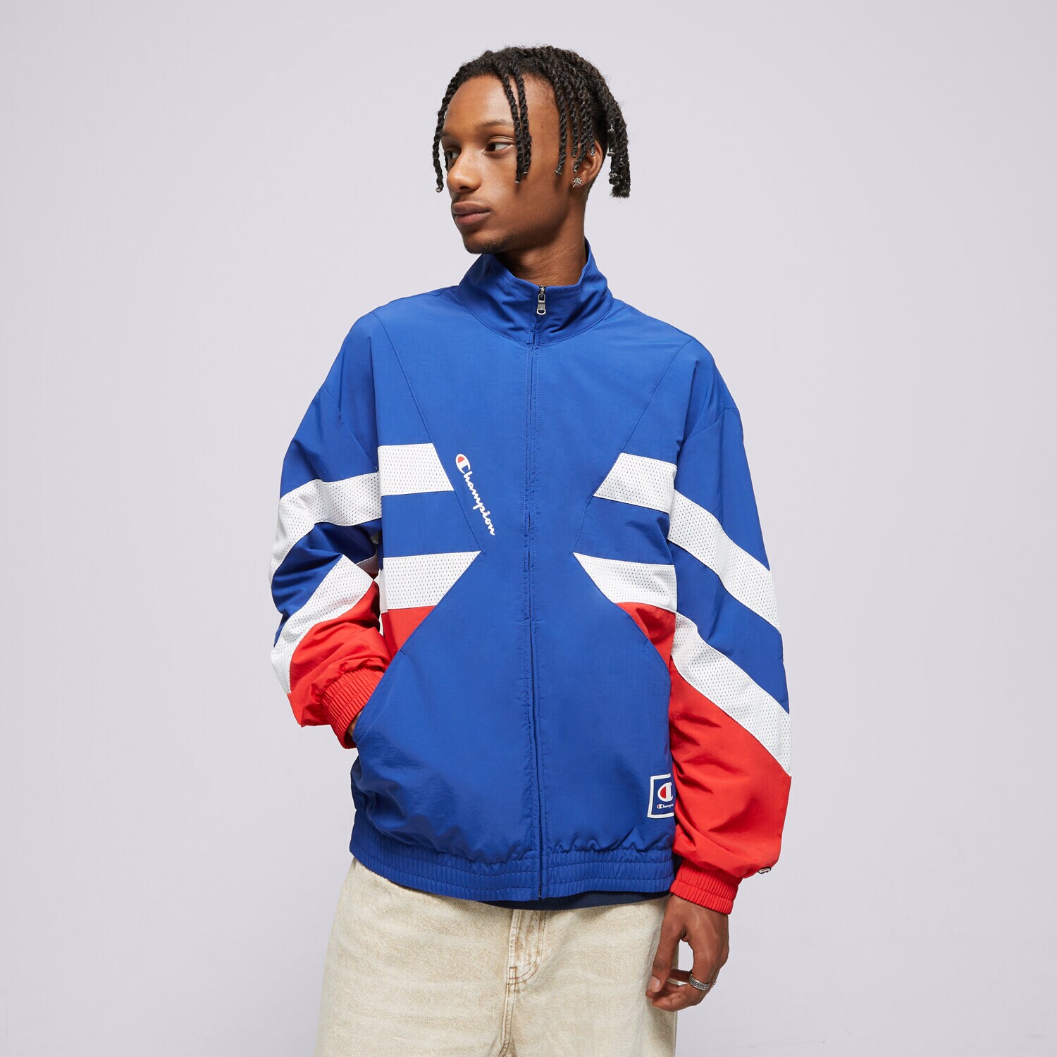 Muške dukserice CHAMPION VESTA FULL ZIP TOP RETRO SPORT 219743BS003 plava