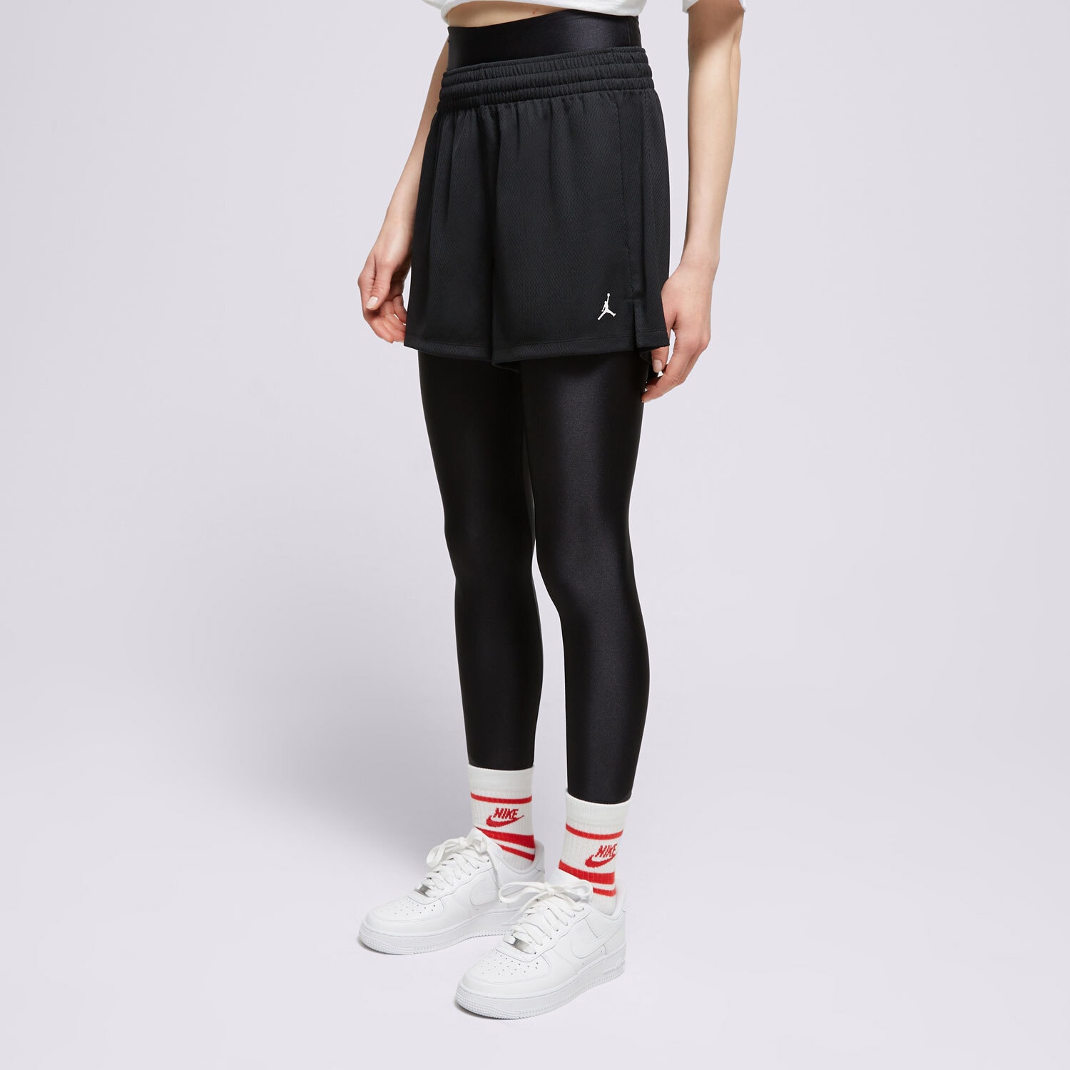 Ženske kratke hlače KRATKE HLAČE W JORDAN SPT MESH SHORT SLD BLACK/WHITE FN5162-010 crna