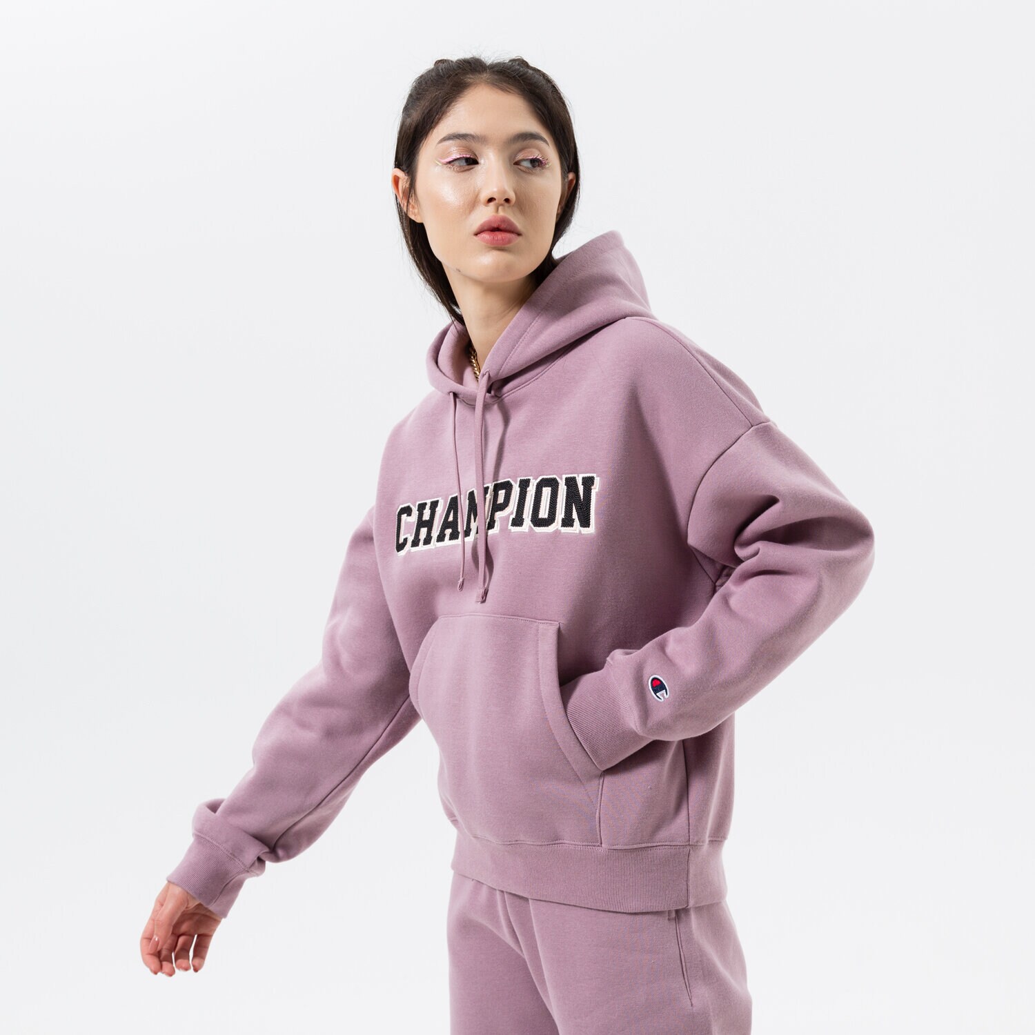 Ženske dukserice CHAMPION VESTA S KAPULJAČOM HOODED SWEATSHIRT 115370PS162 ljubičasta