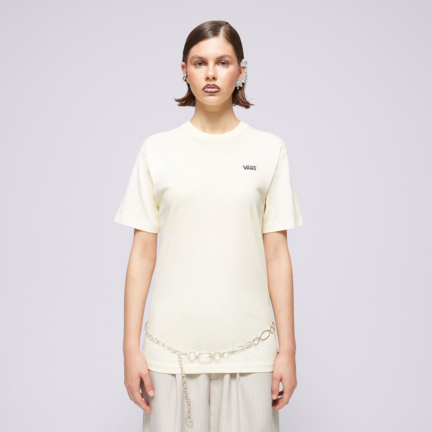 Ženske majice VANS T-SHIRT LEFT CHEST LOGO VN0A7RSRCR11 žuta