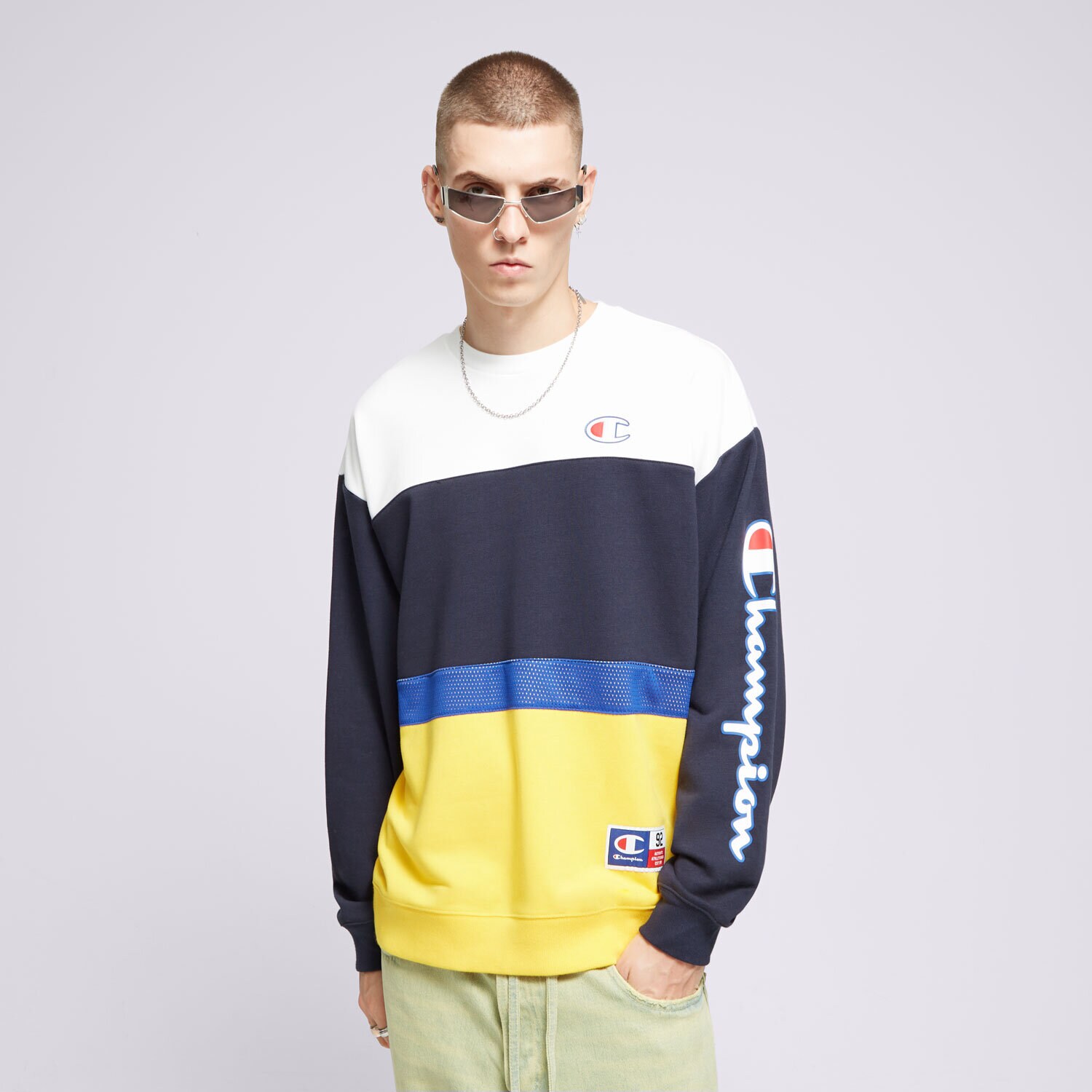 Muške dukserice CHAMPION VESTA CREWNECK RETRO SPORT 219739BS501 šarena