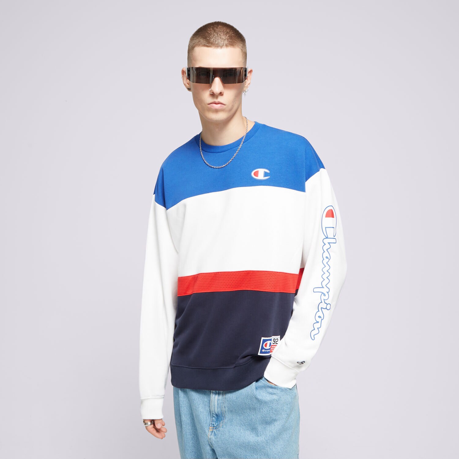 Muške dukserice CHAMPION VESTA CREWNECK RETRO SPORT 219739WW001 šarena