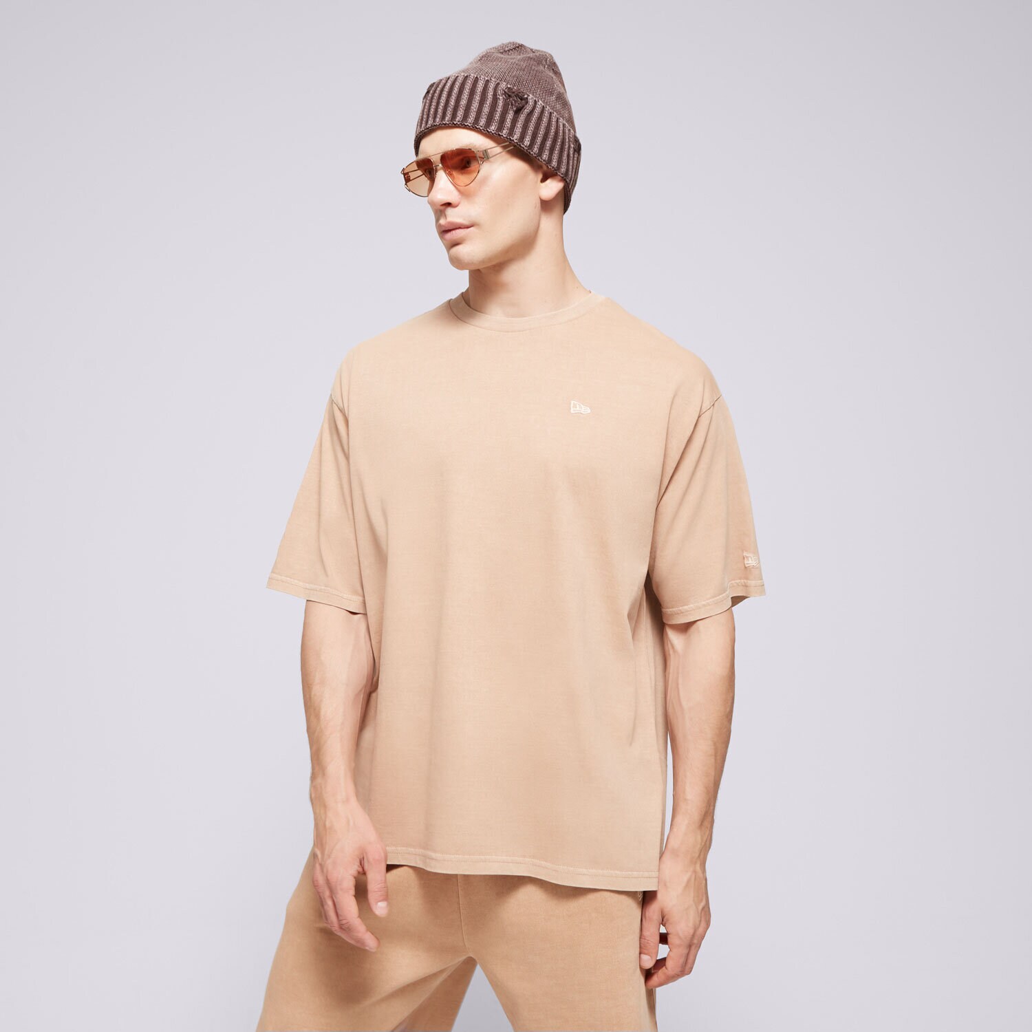 Muške majice NEW ERA T-SHIRT NE WASHED OS NONE 60502670 smeđa