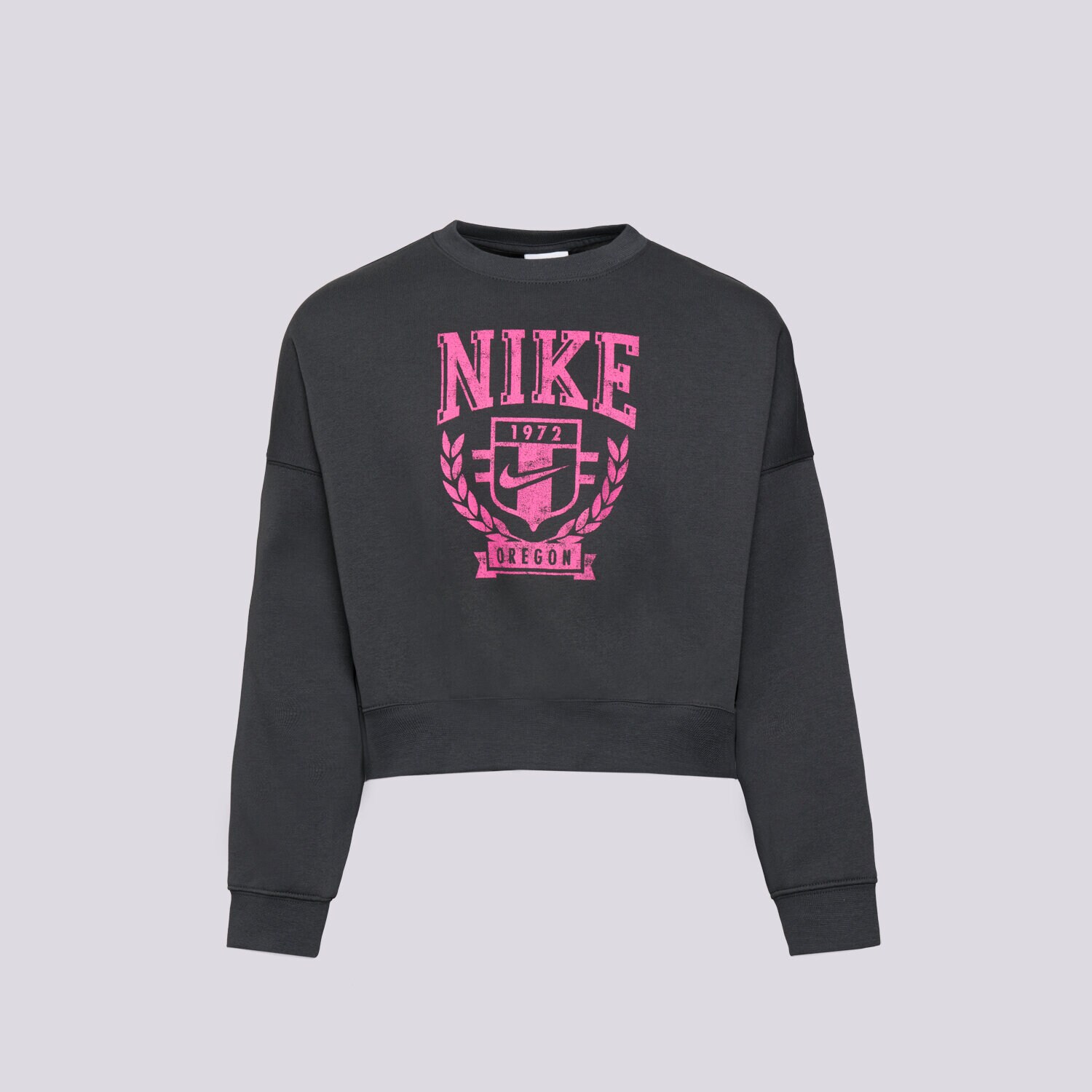 Dječje dukserice NIKE VESTA G NSW TREND FLC CREW PRNT GIRL FZ4722-060 siva