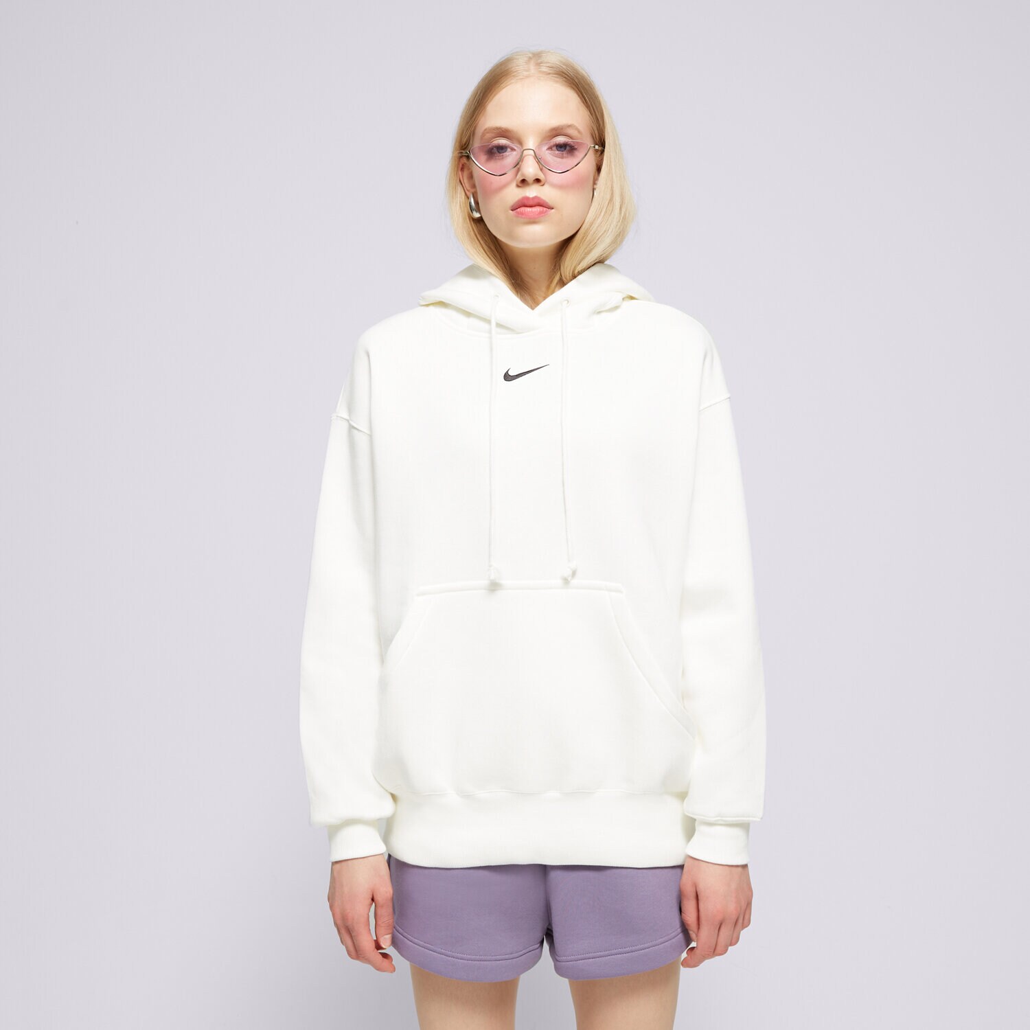 Ženske dukserice NIKE VESTA S KAPULJAČOM W NSW PHNX FLC OS CREW DQ5860-133 bijela