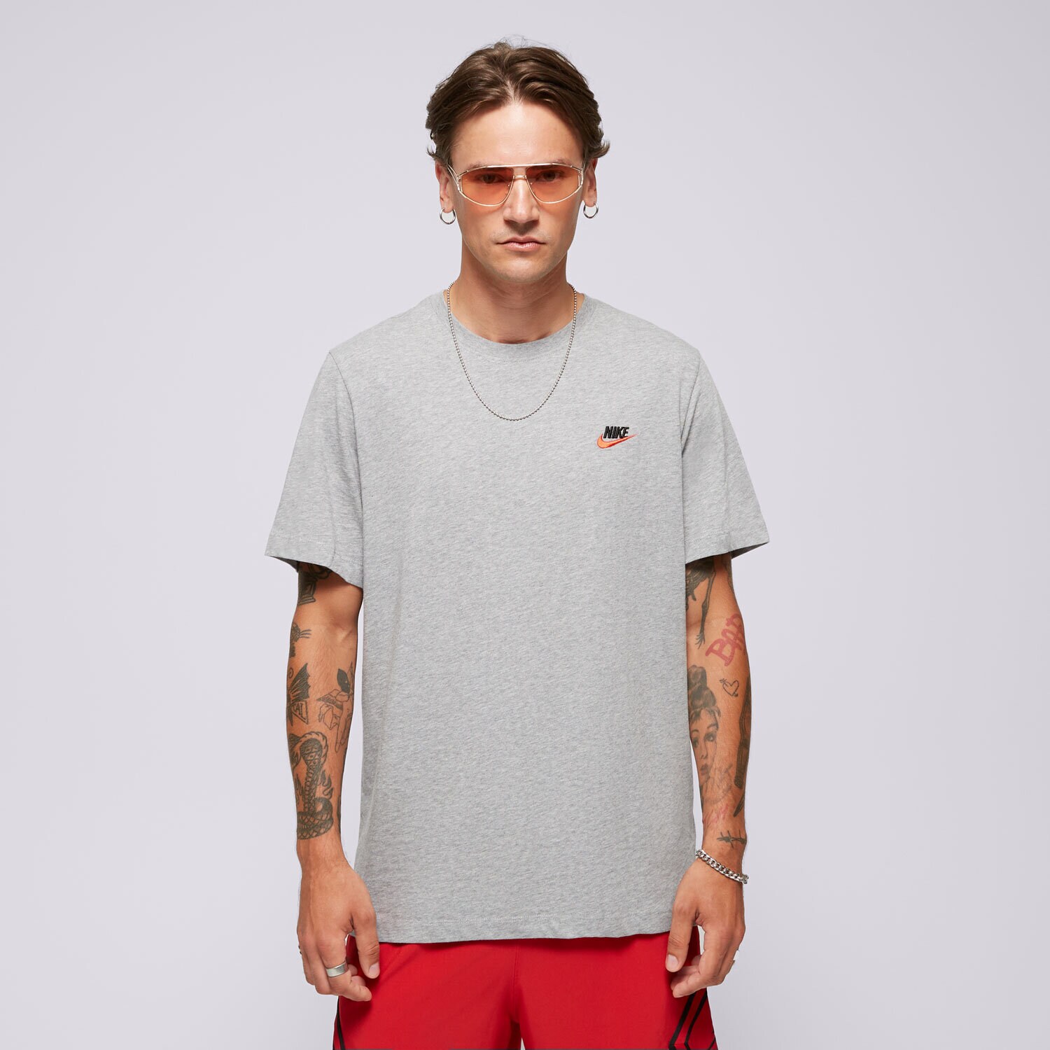 Muške majice NIKE T-SHIRT M NSW CLUB DT TEE FD1184-063 siva