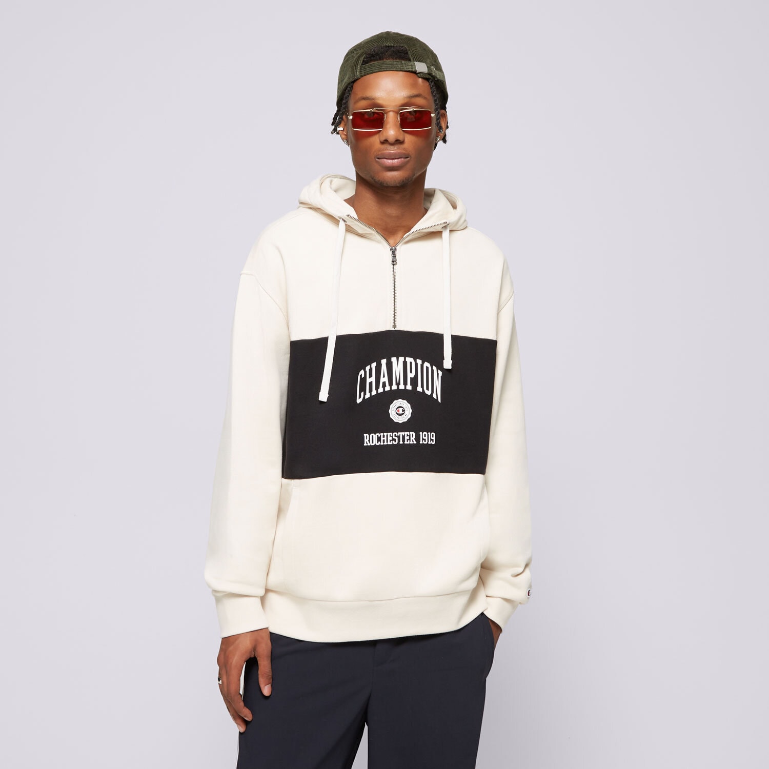 Muške dukserice CHAMPION VESTA HALF ZIP TOP 219851YS137 bež