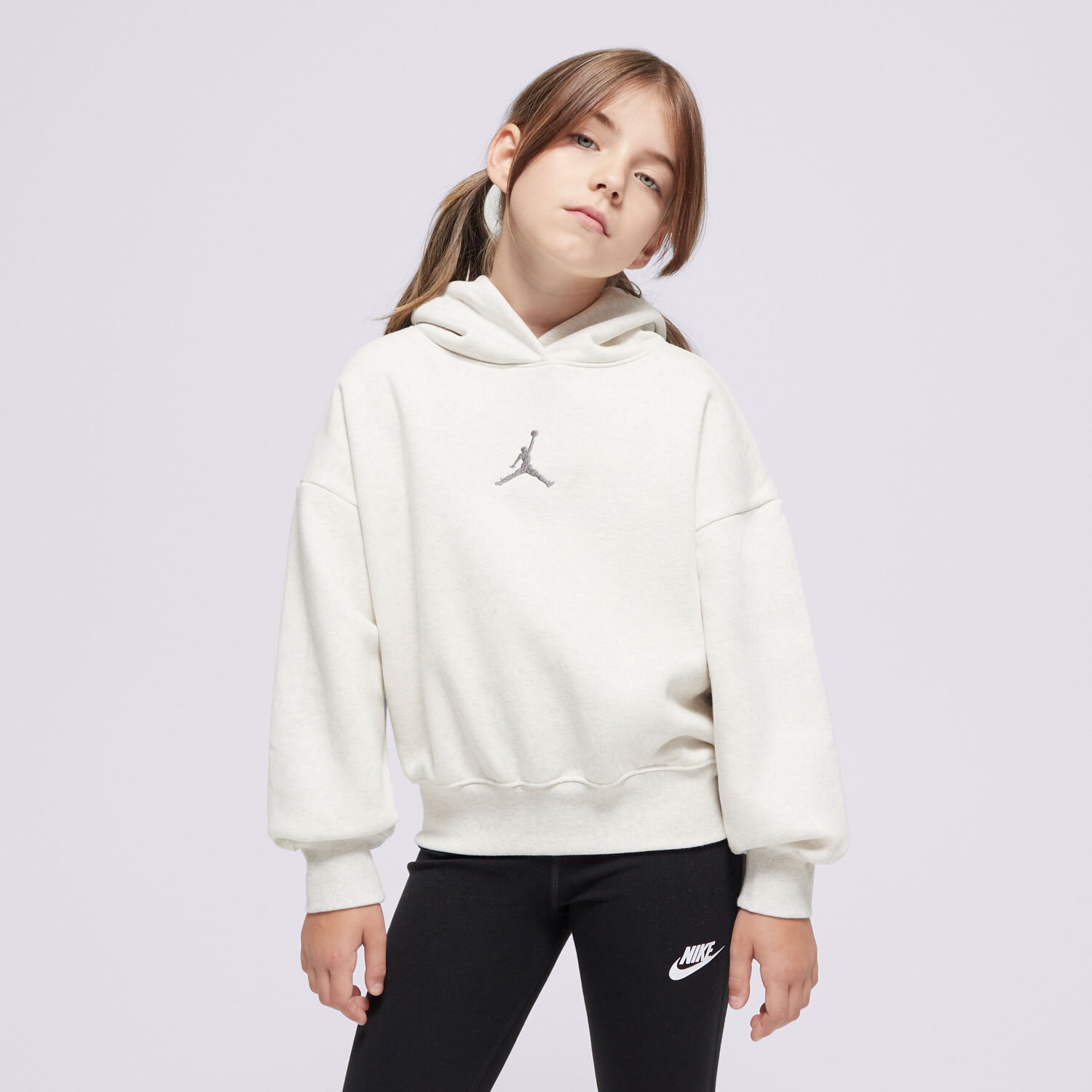 Dječje dukserice JORDAN VESTA S KAPULJAČOM ICON PLAY PO HOODIE GIRL G 45C695-W6N bež