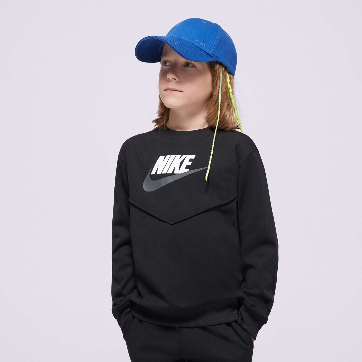 Dječje trenirke NIKE TRENIRKA K NSW TRACKSUIT POLY CREW HBR BOY FD3090-010 crna