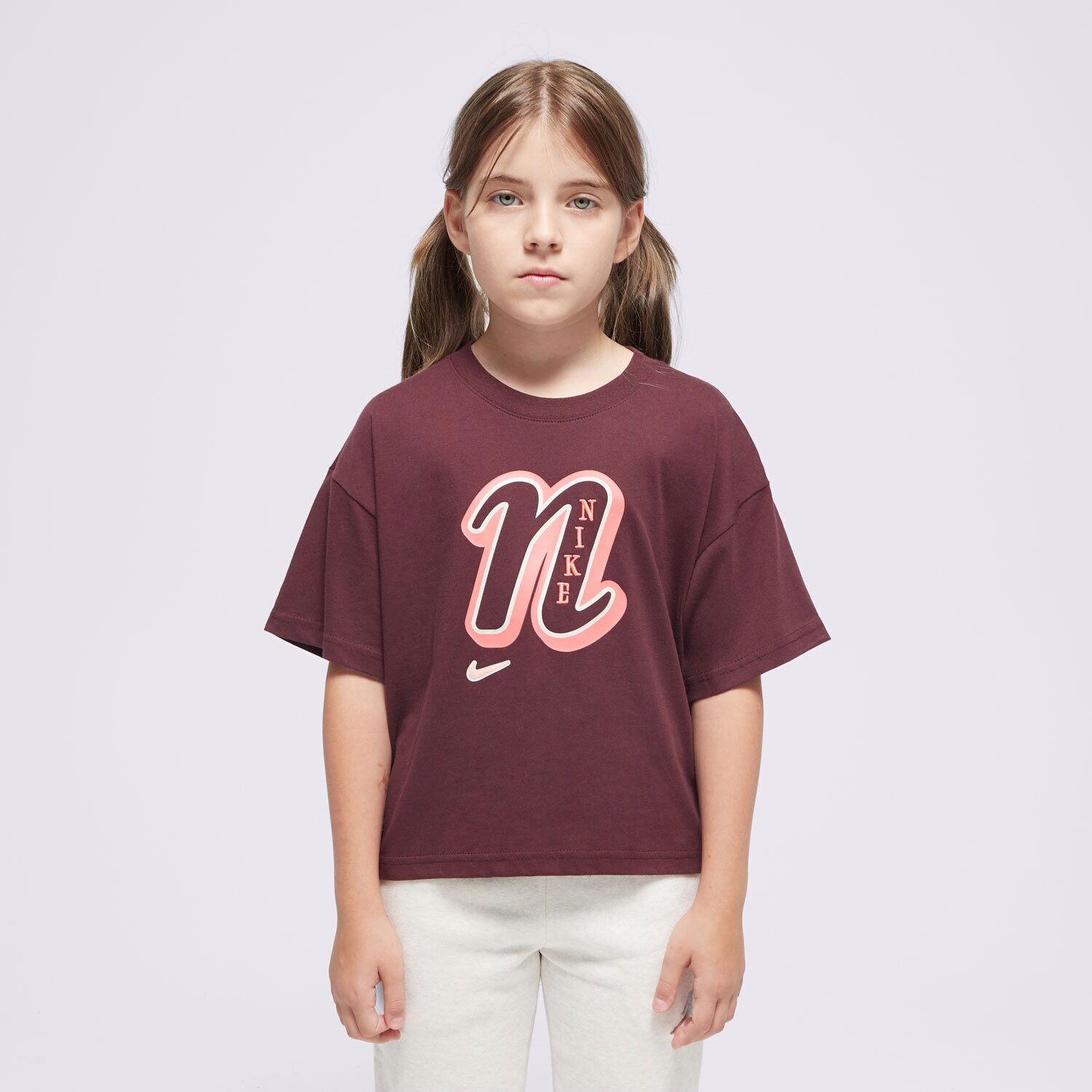 Dječje majice NIKE T-SHIRT G NSW TEE GRAPHIC STAR GIRL FZ5562-652 smeđa