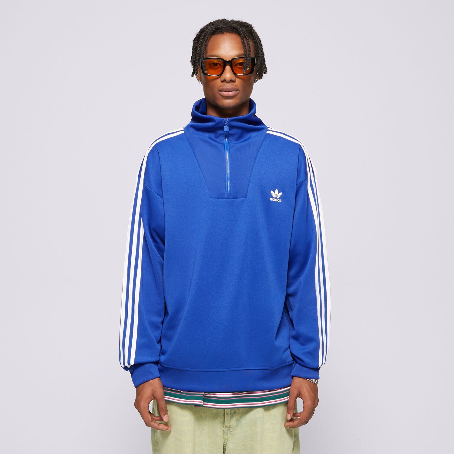 Muške dukserice ADIDAS VESTA RASKOPČANA FUNNELNECK TT IX5216 plava