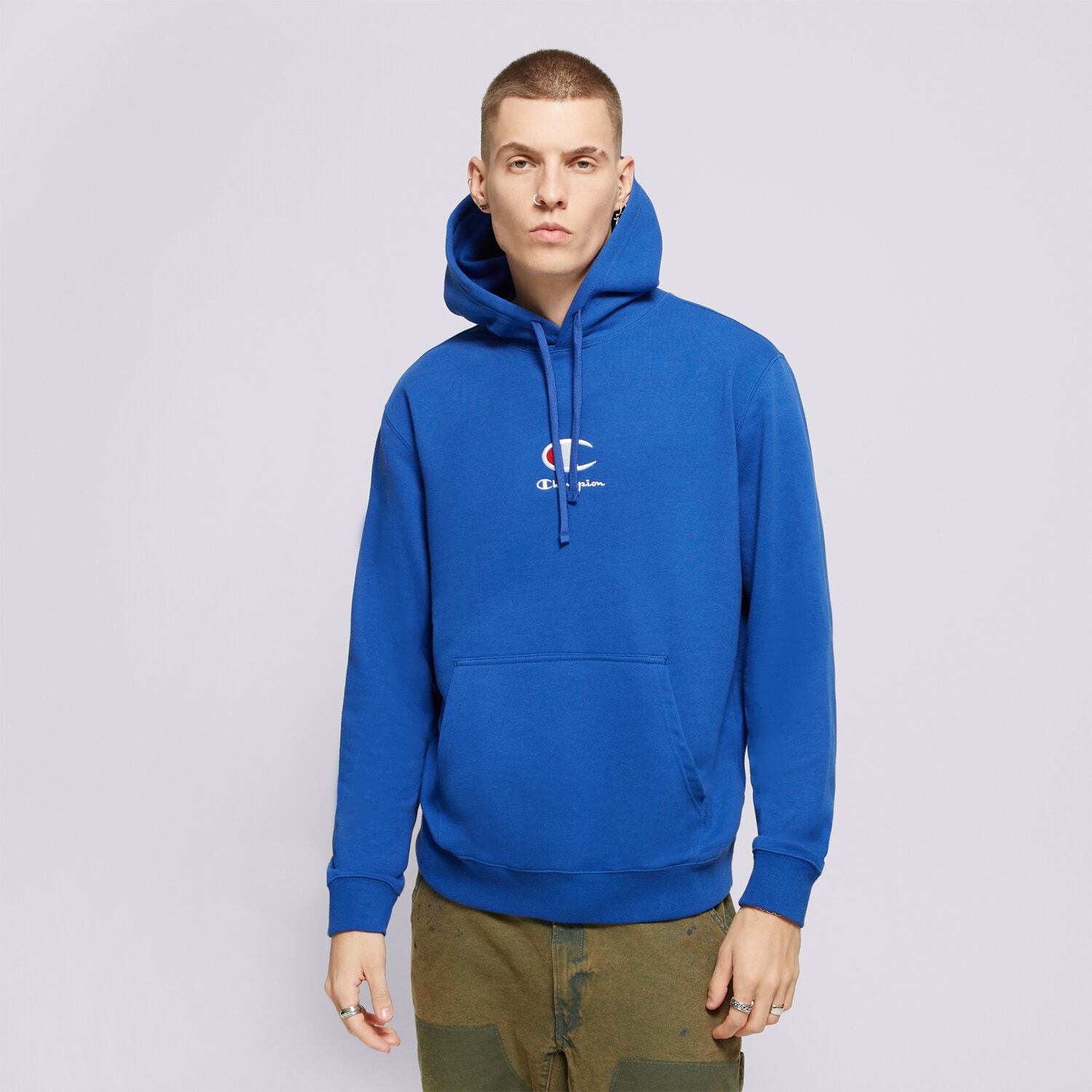 Muške dukserice CHAMPION VESTA S KAPULJAČOM HOODED SWEATSHIRT 219845BS003 plava