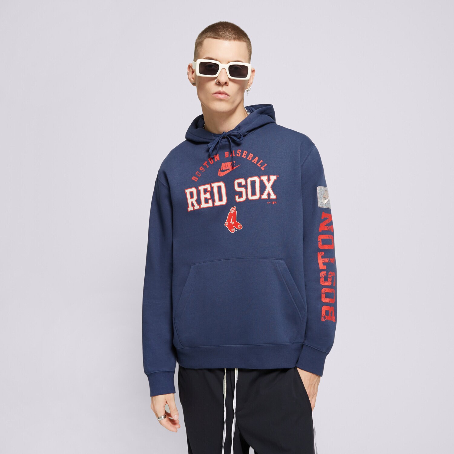 Muške dukserice NIKE VESTA S KAPULJAČOM BOSTON RED SOX MLB NKDK-44B-R36-HKA tamno plava