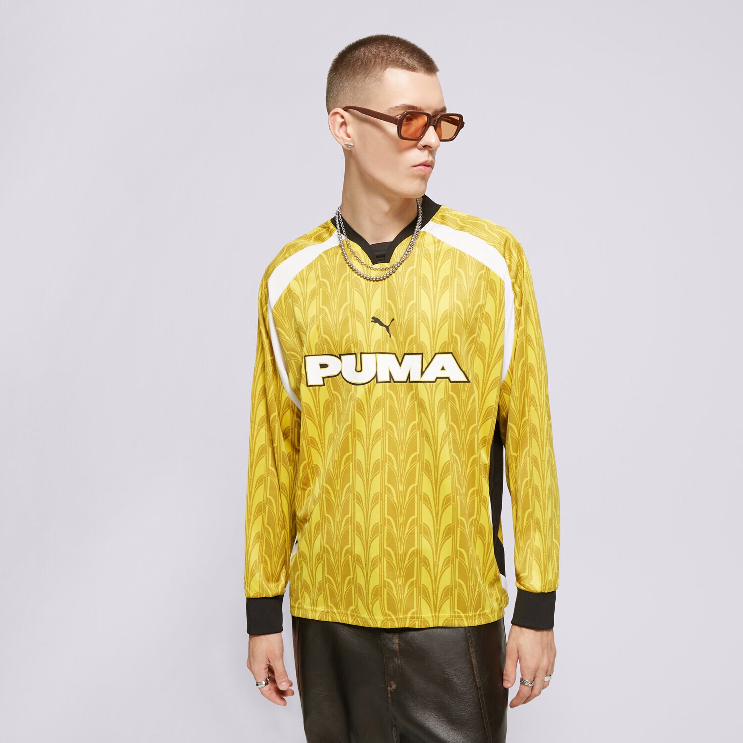 Muške majice PUMA T-SHIRT FOOTBALL JERSEY LONGSLEEVE 627543 41 žuta
