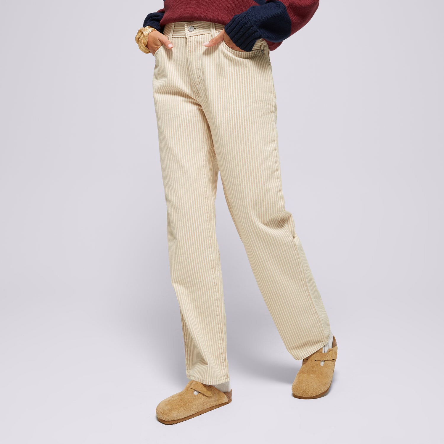Ženske hlače LEVI'S HLAČE 94 BAGGY NEUTRALS A3510-0040 bijela