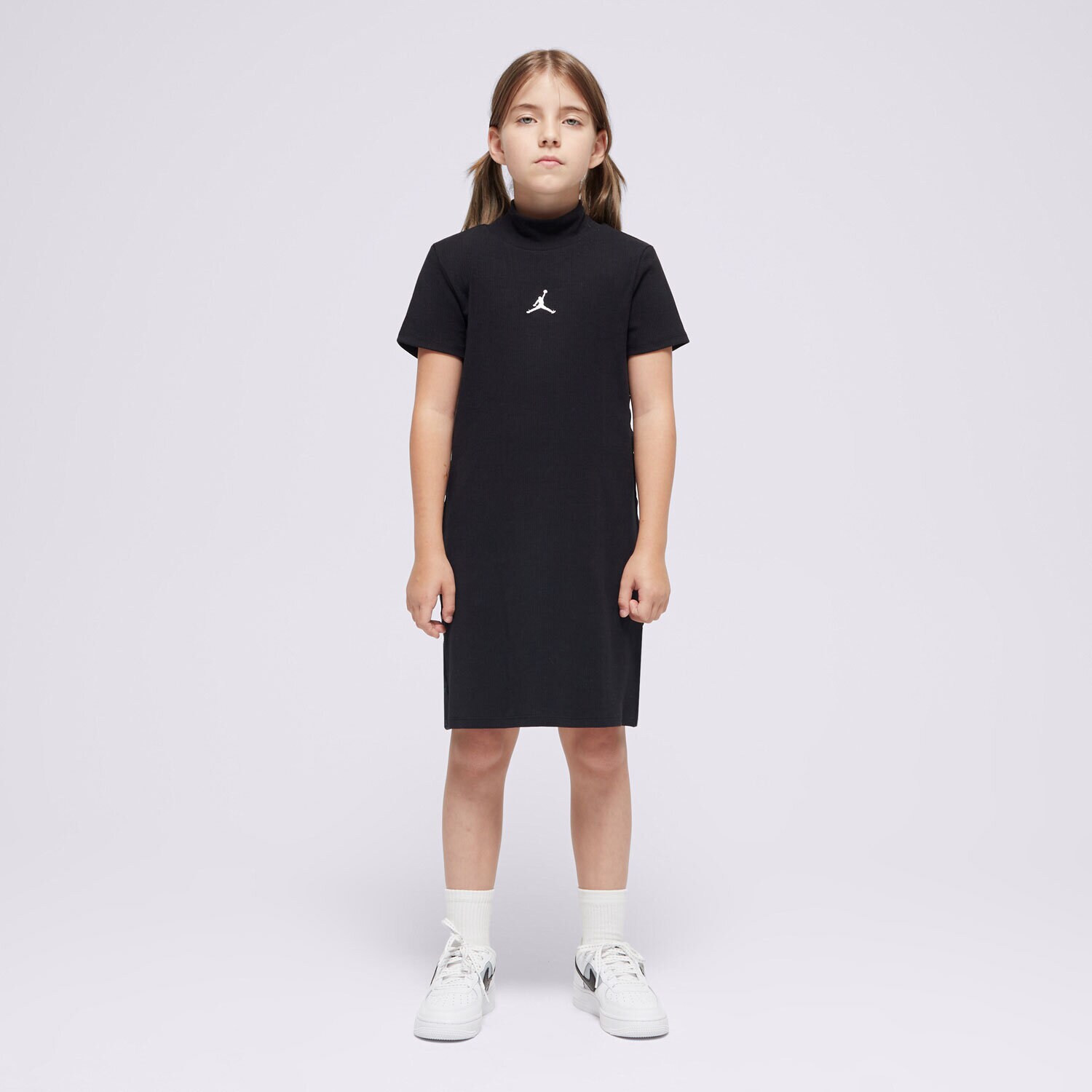 Dječje kratke hlače i haljine JORDAN HALJINA JDG JUMPMAN RIBBED TAPING TRENIRKA GIRL 45D380-023 crna