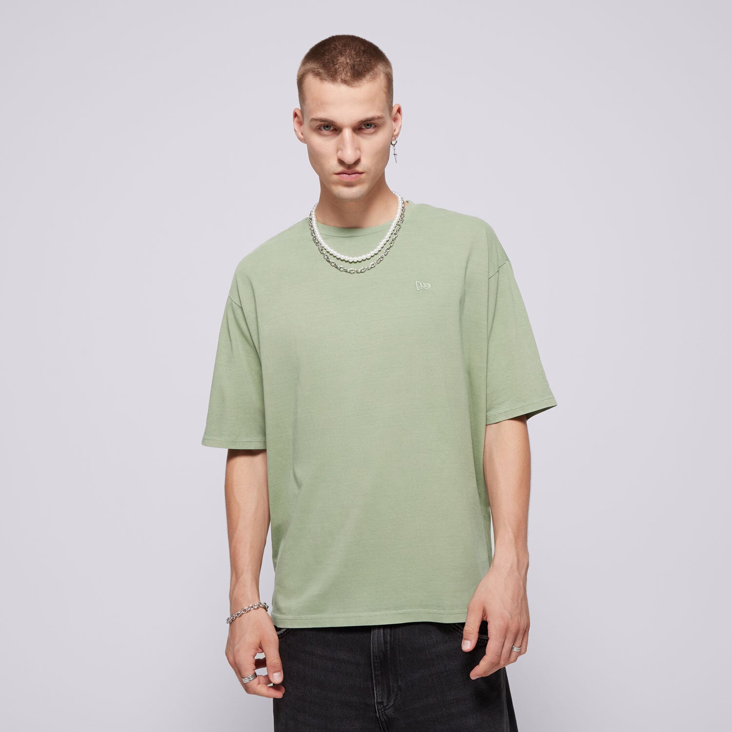 Muške majice NEW ERA T-SHIRT NE WASHED OS NONE 60502674 zelena