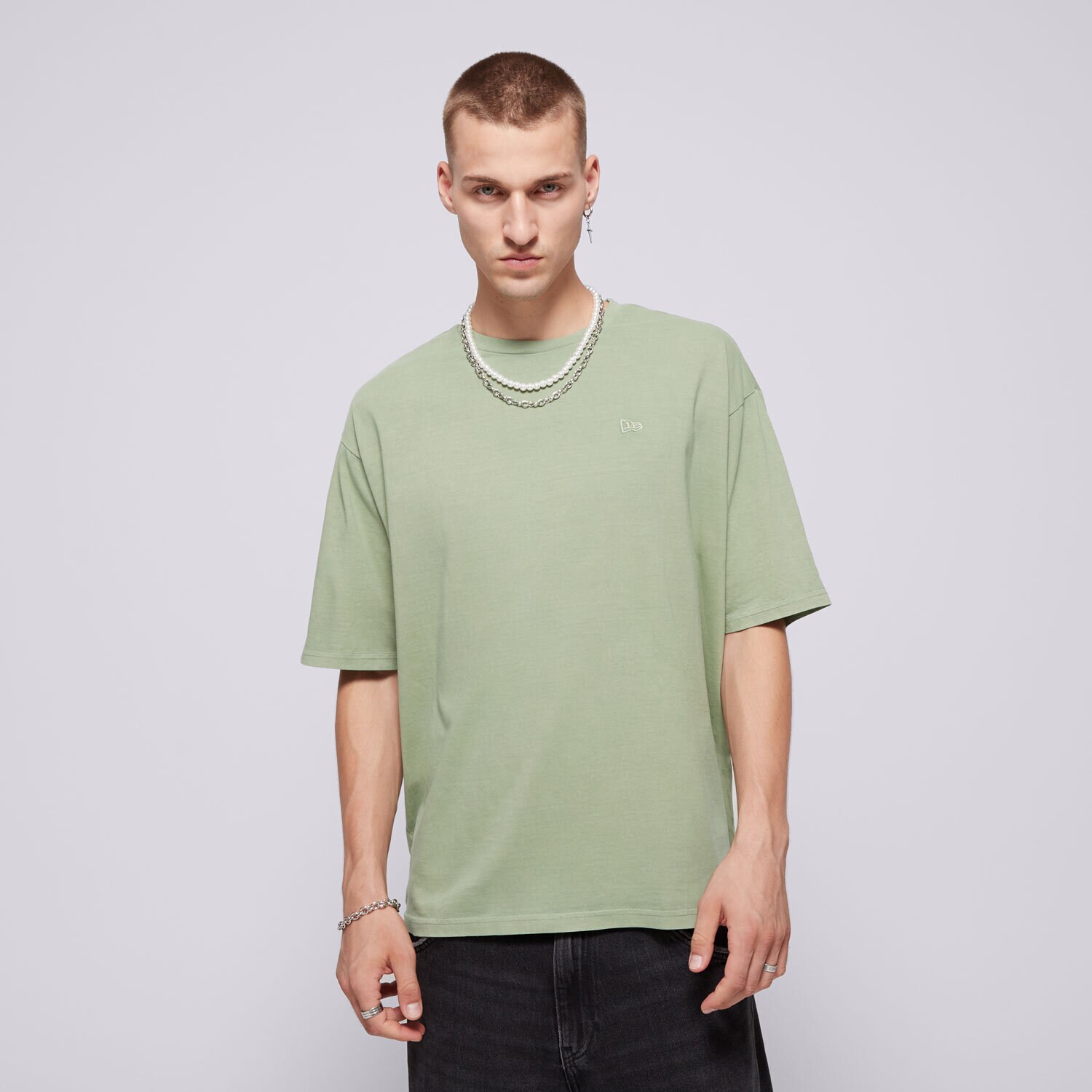 Muške majice NEW ERA T-SHIRT NE WASHED OS NONE 60502674 zelena
