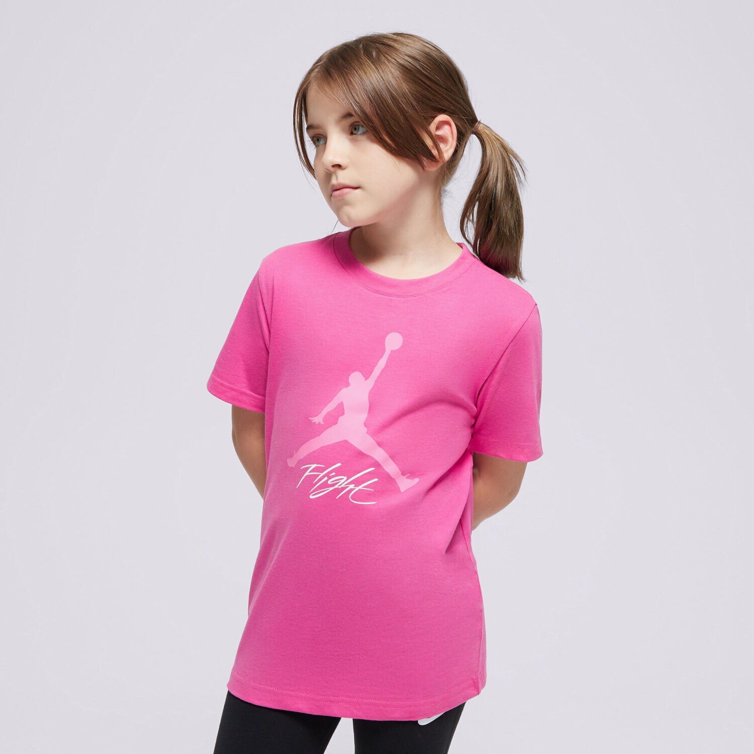 Dječje majice JORDAN T-SHIRT JDB BASELINE SS TEE GIRL 95D385-A2B ružičasta