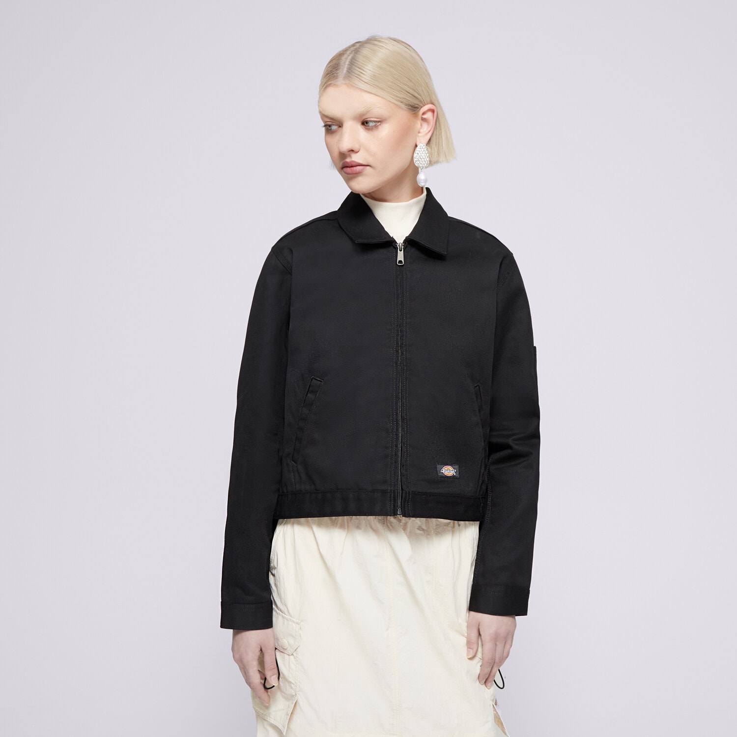 Ženske prijelazne jakne DICKIES JAKNA UNLINED CROPPED EISENHOWER JACKET DK0A4YQYBLK1 crna