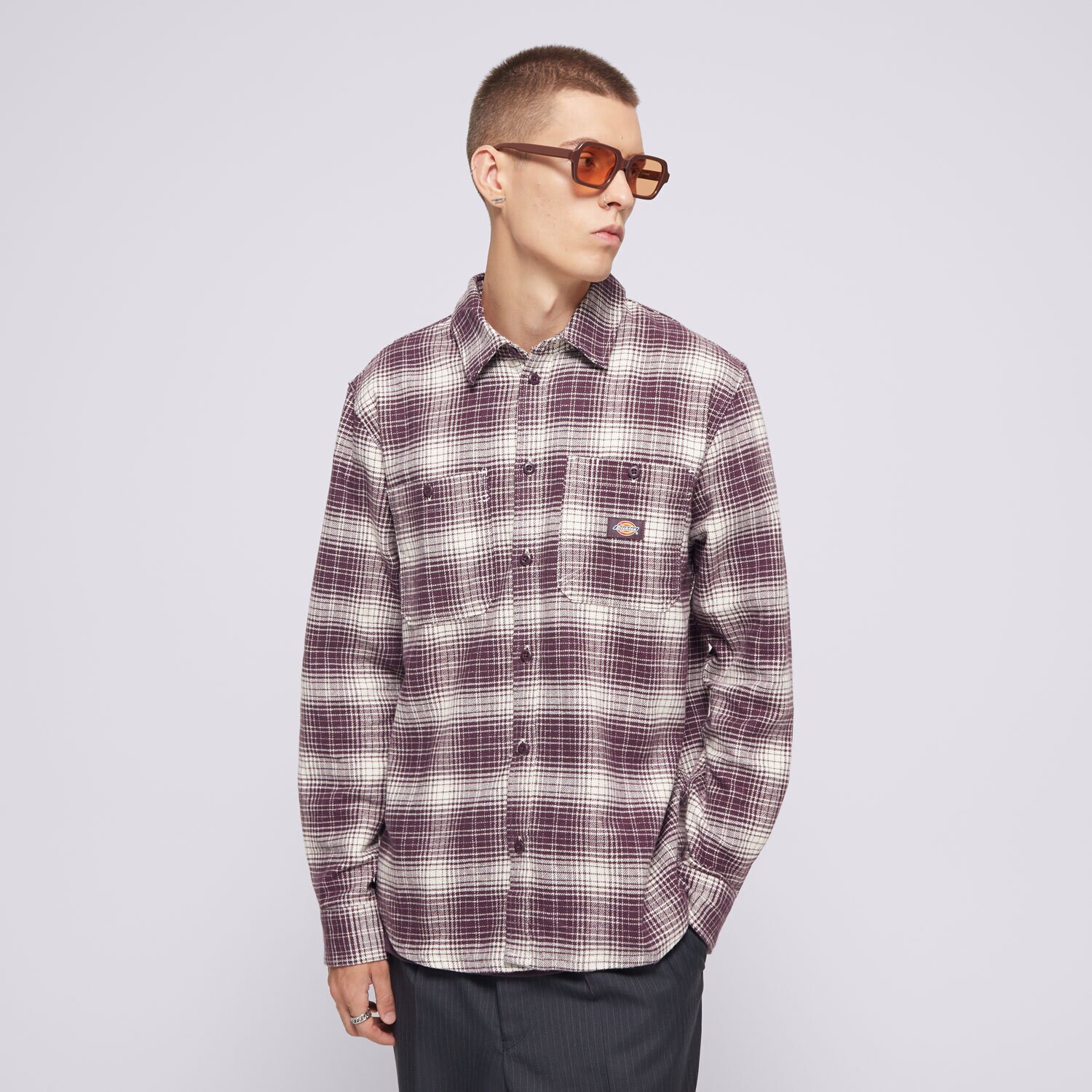 Muške košulje DICKIES KOŠULJA EVANSVILLE LS DK0A4XGTJ561 ljubičasta