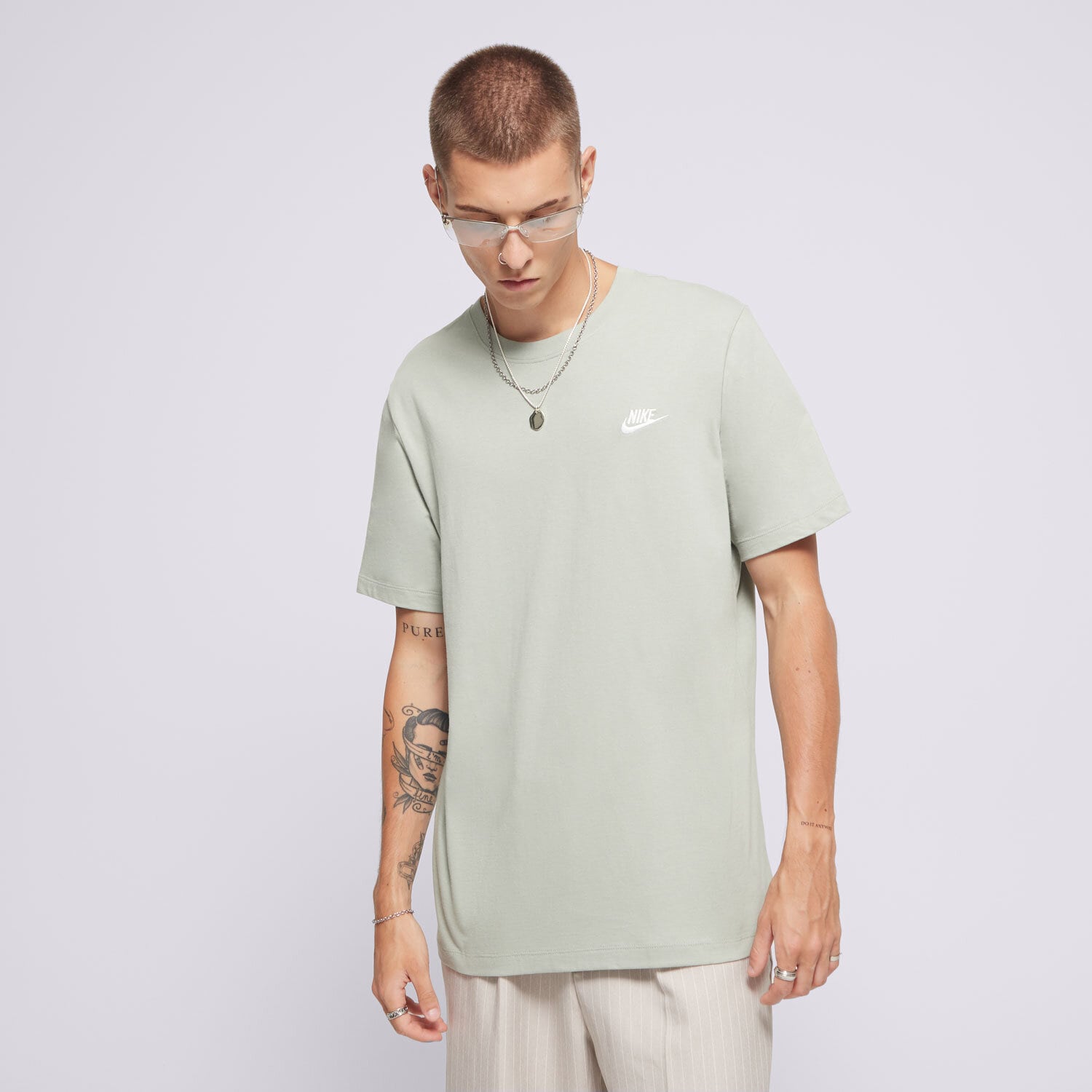 Muške majice NIKE T-SHIRT SPORTSWEAR CLUB AR4997-371 zelena