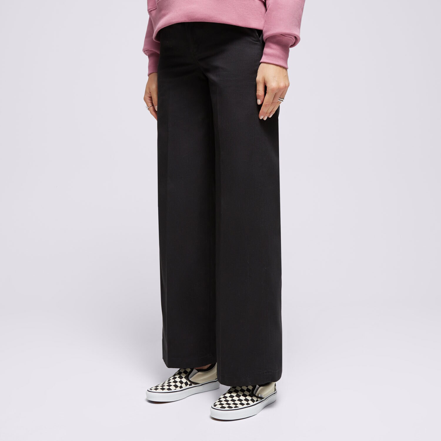 Ženske hlače DICKIES HLAČE WIDE LEG PANT DK0A4YSEBLK1 crna