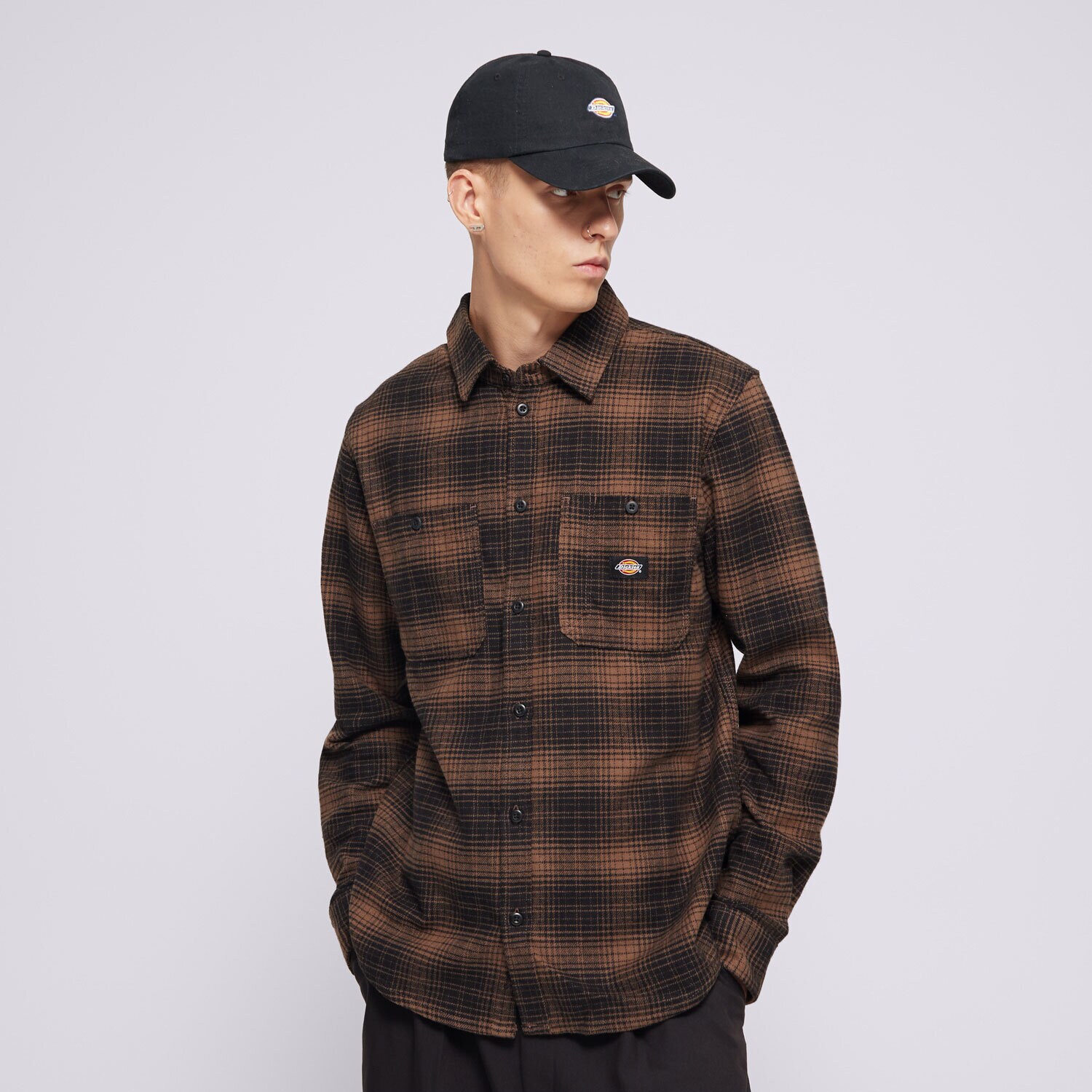 Muške košulje DICKIES KOŠULJA EVANSVILLE LS DK0A4XGTMR11 smeđa