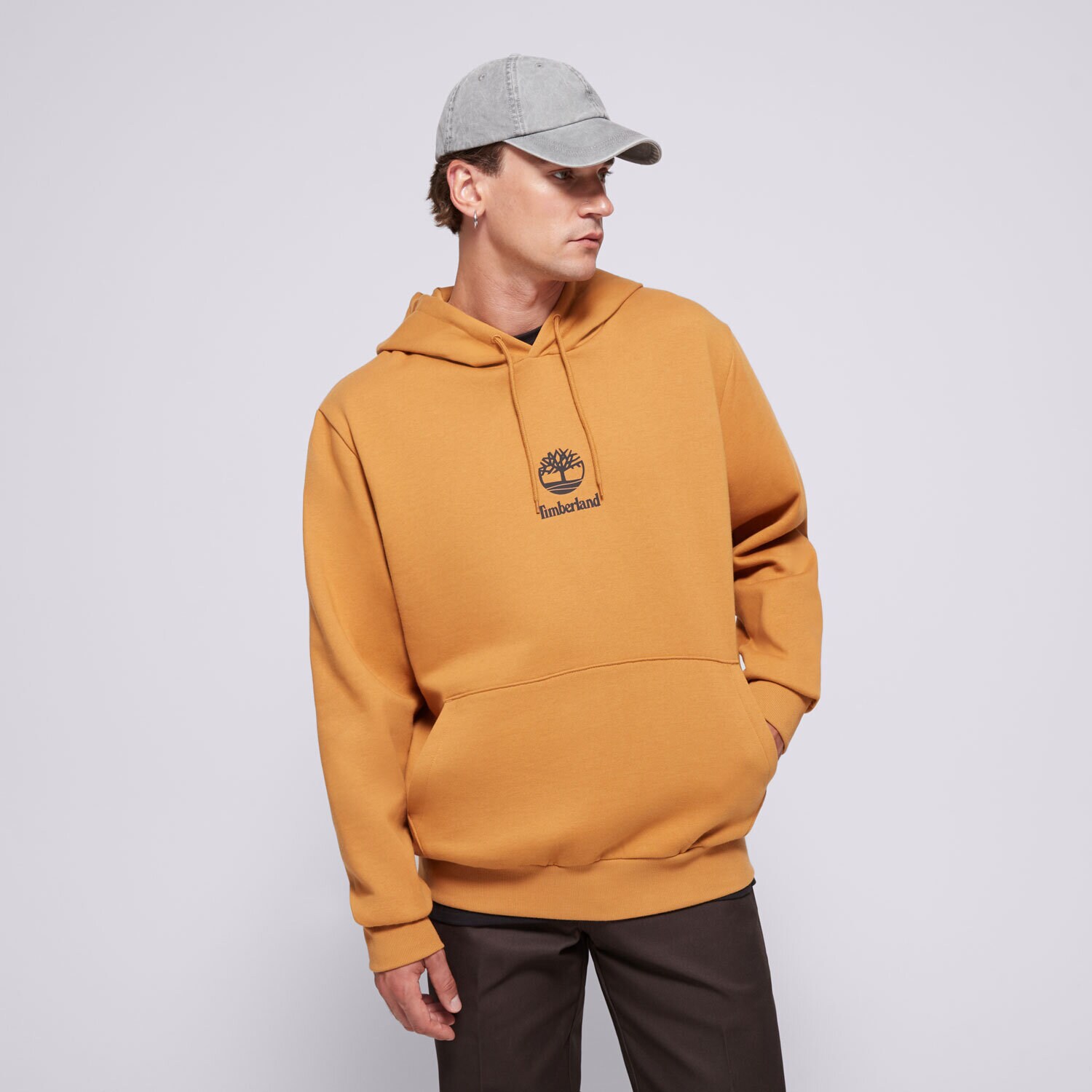 Muške dukserice TIMBERLAND VESTA S KAPULJAČOM NEW SMALL LOGO PRINT TB0A6WZAP471 smeđa