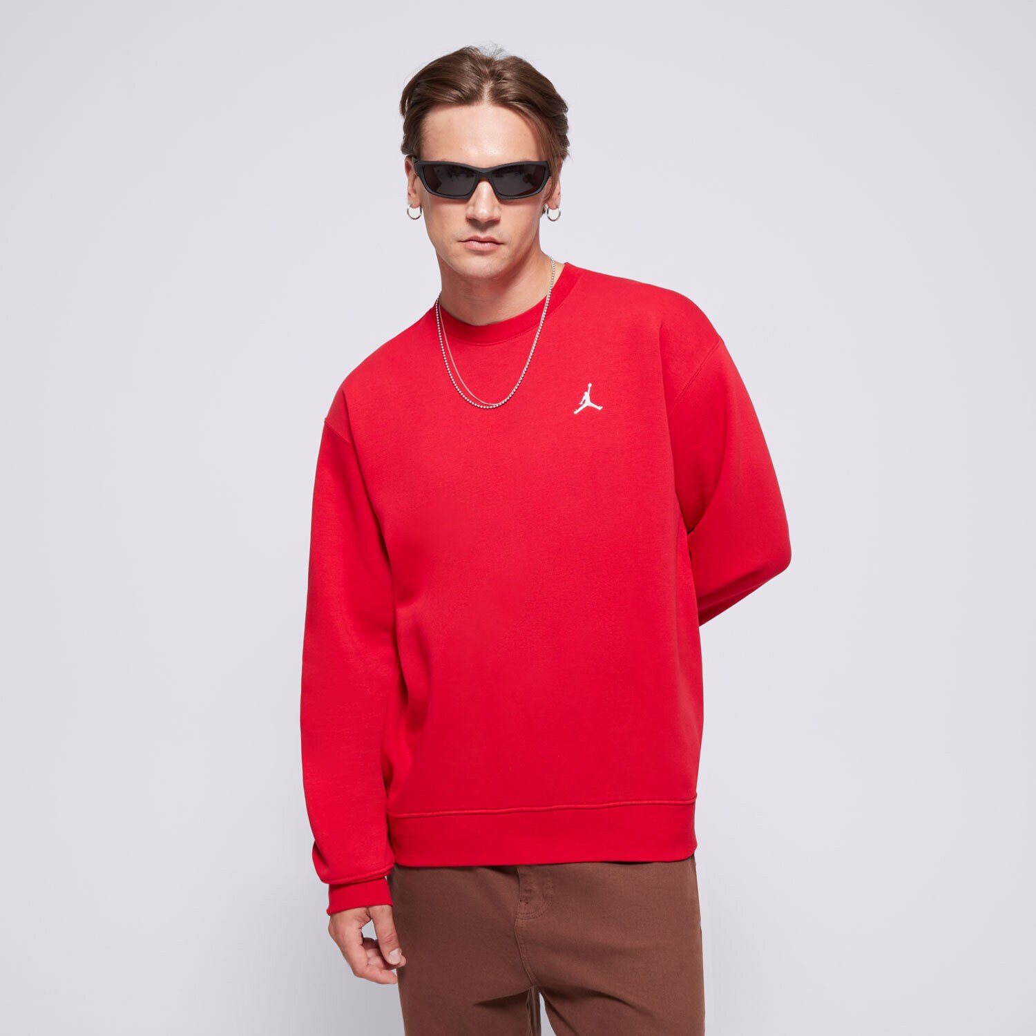 Muške dukserice VESTA M JORDAN BRKLN FLC CREW  FV7293-687 crvena
