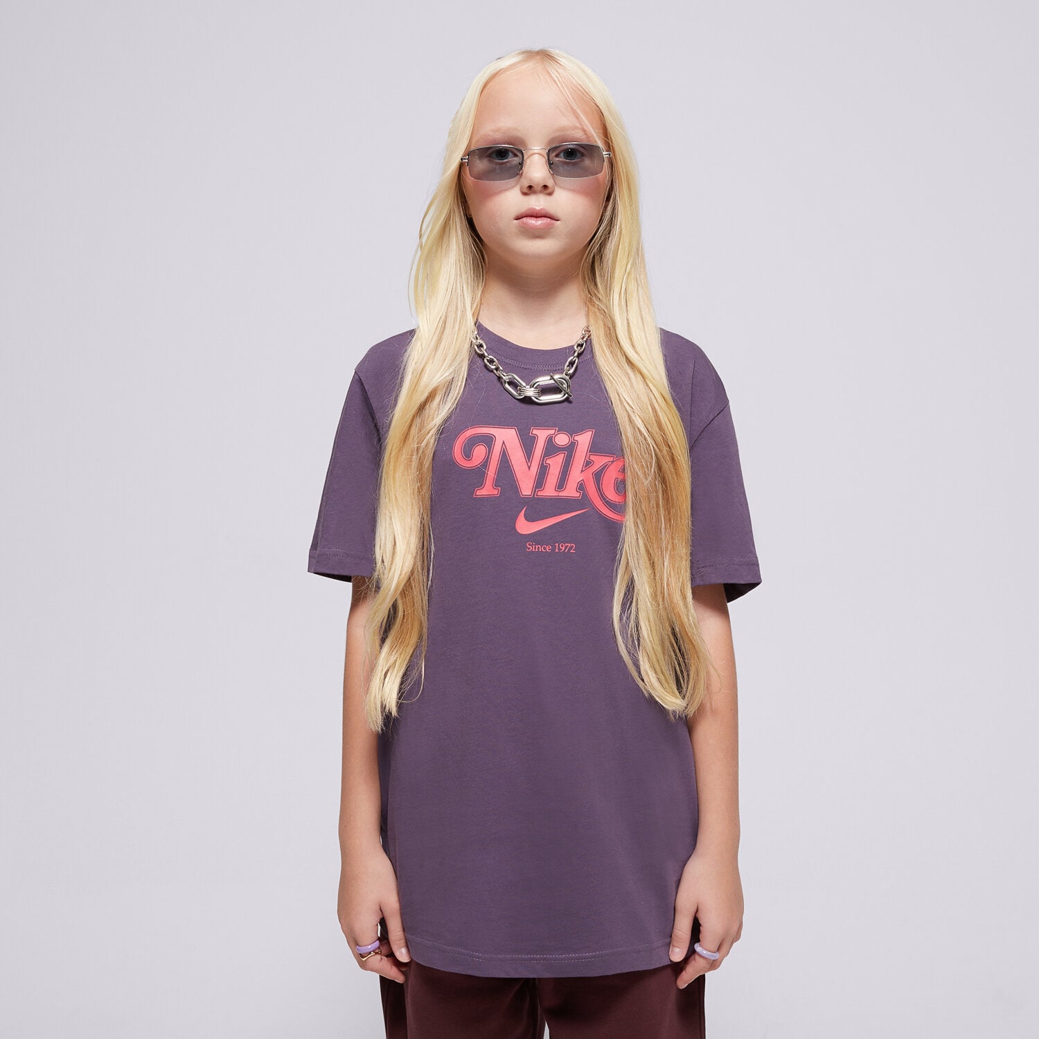 Dječje majice NIKE T-SHIRT G NSW TREND BF TEE GIRL HM0528-573 tamno plava