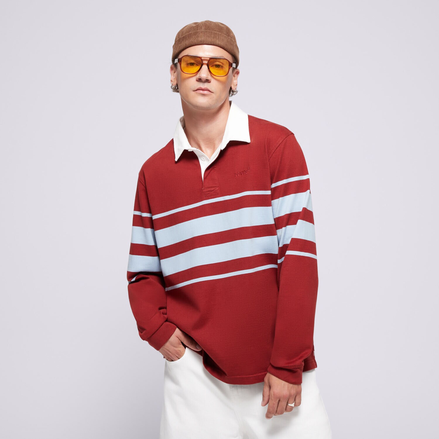 Muške majice LEVI'S POLO UNION RUGBY MULTI-COLOR A4845-0019 smeđa