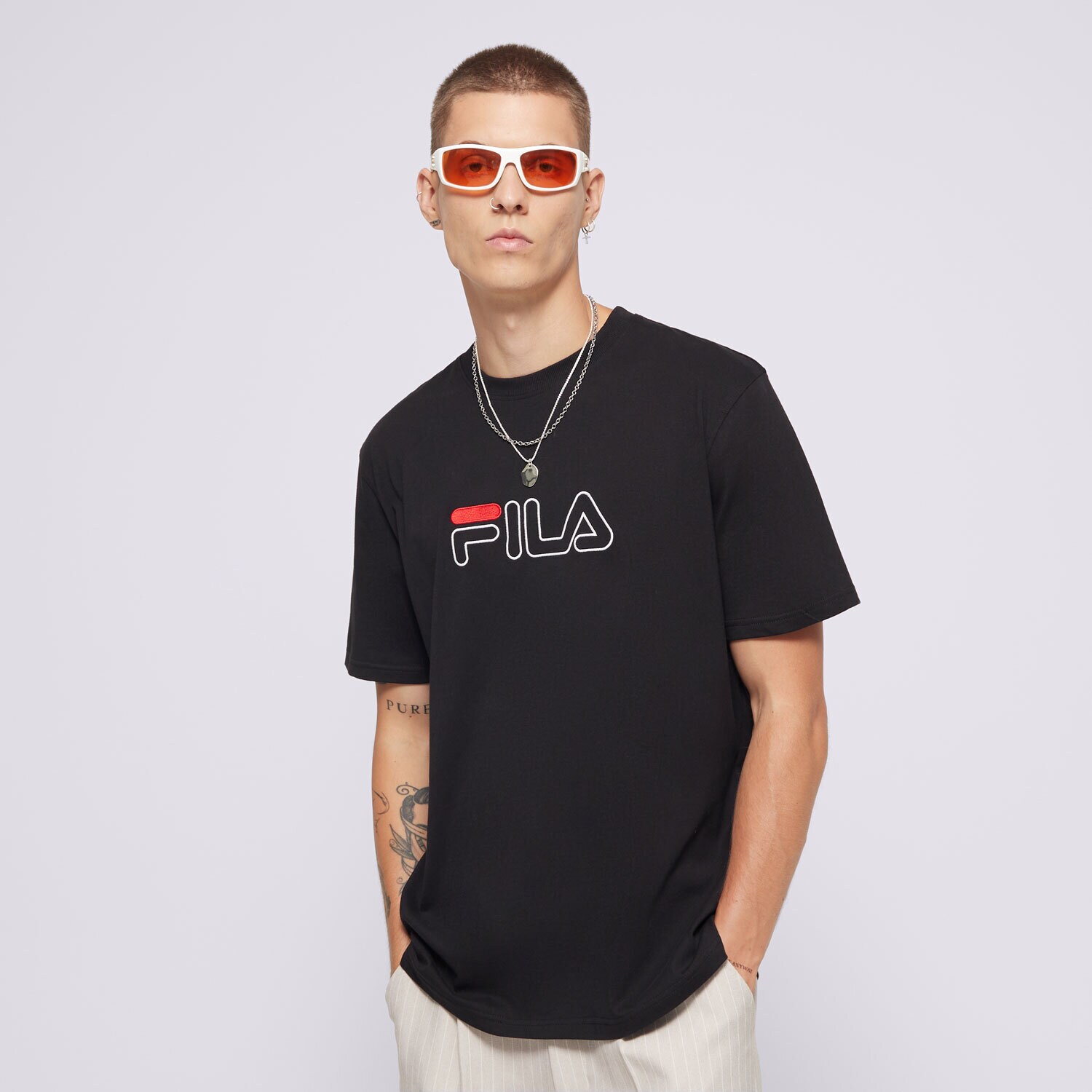 Muške majice FILA T-SHIRT FILA ACE BLK FW23JDM001ACEBLK crna