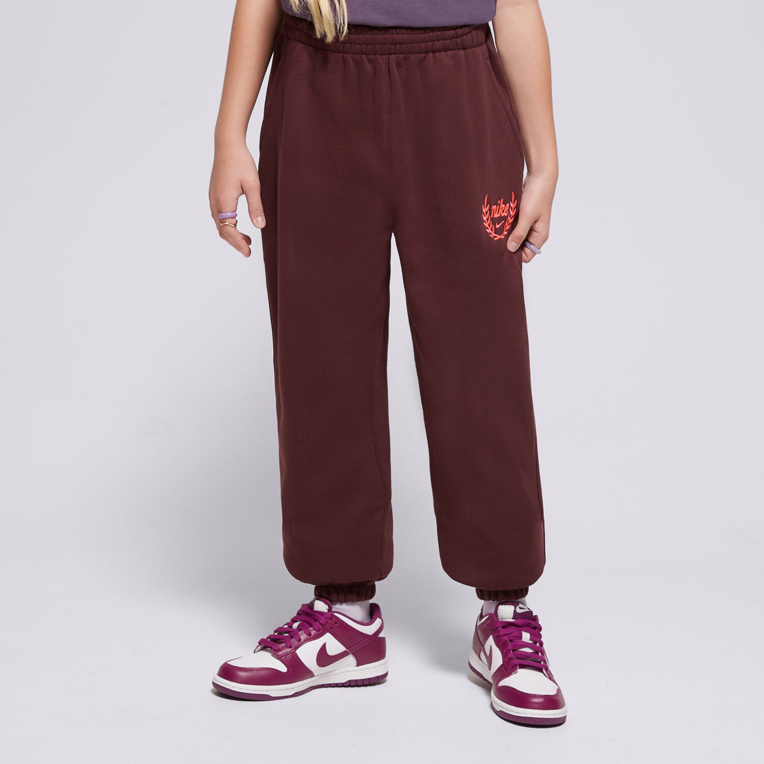 Dječje hlače NIKE HLAČE G NSW CLUB FLC LSE PNT GX STAR GIRL FZ5571-652 smeđa