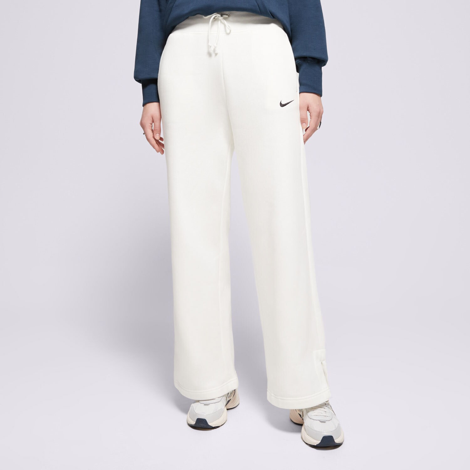 Ženske hlače NIKE HLAČE W NSW PHNX FLC HR PANT WIDE DQ5615-133 bijela