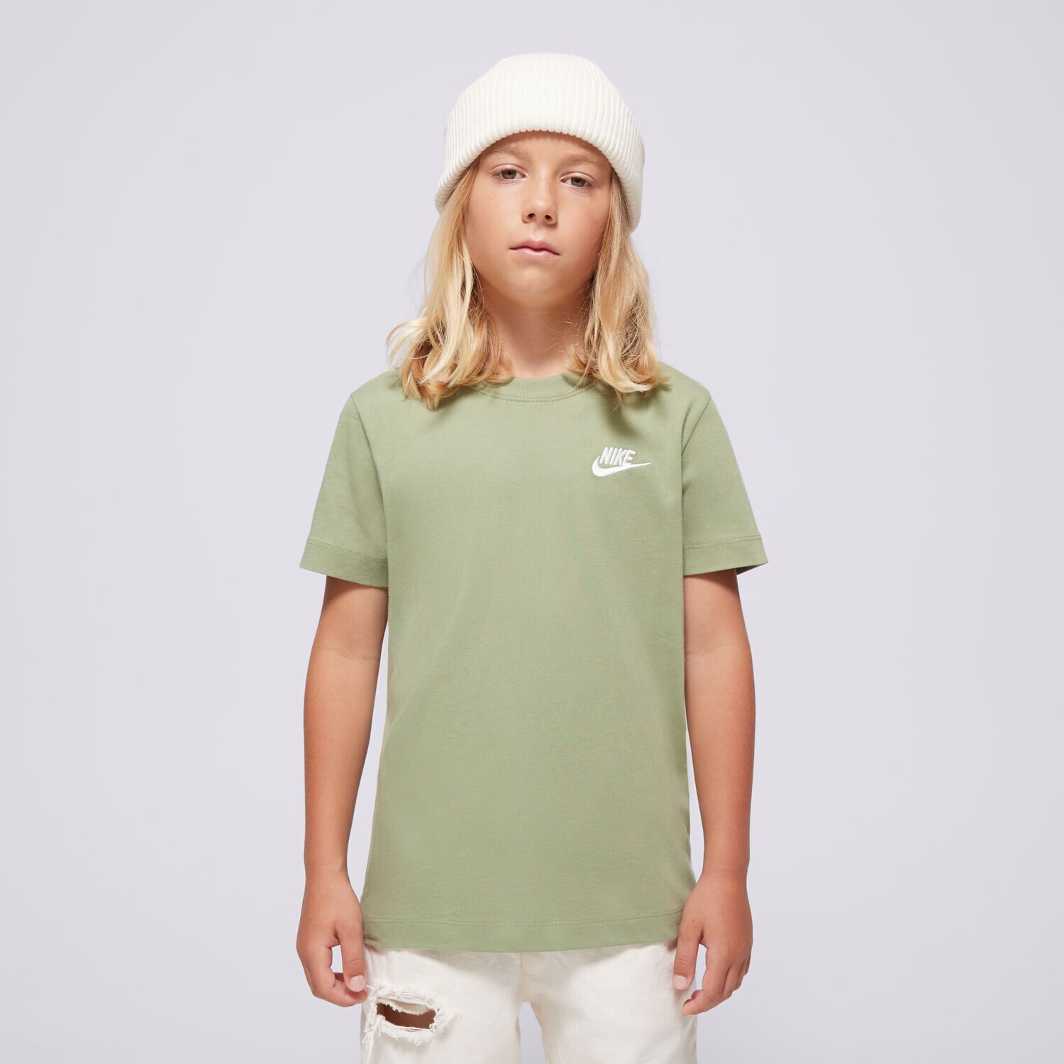 Dječje majice NIKE T-SHIRT K NSW TEE EMB FUTURA LBR BOY FZ5177-386 kaki