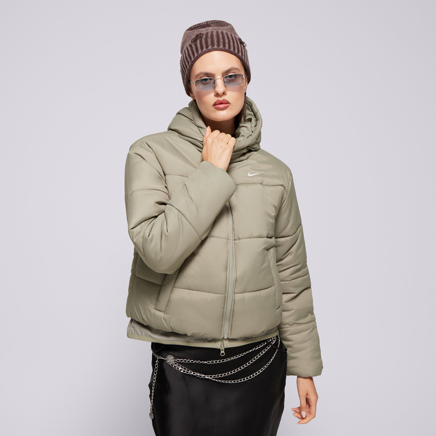Ženske zimske jakne NIKE JAKNA ZIMSKA W NSW TF SYNFL NK CLSC PFR FZ5899-321 kaki