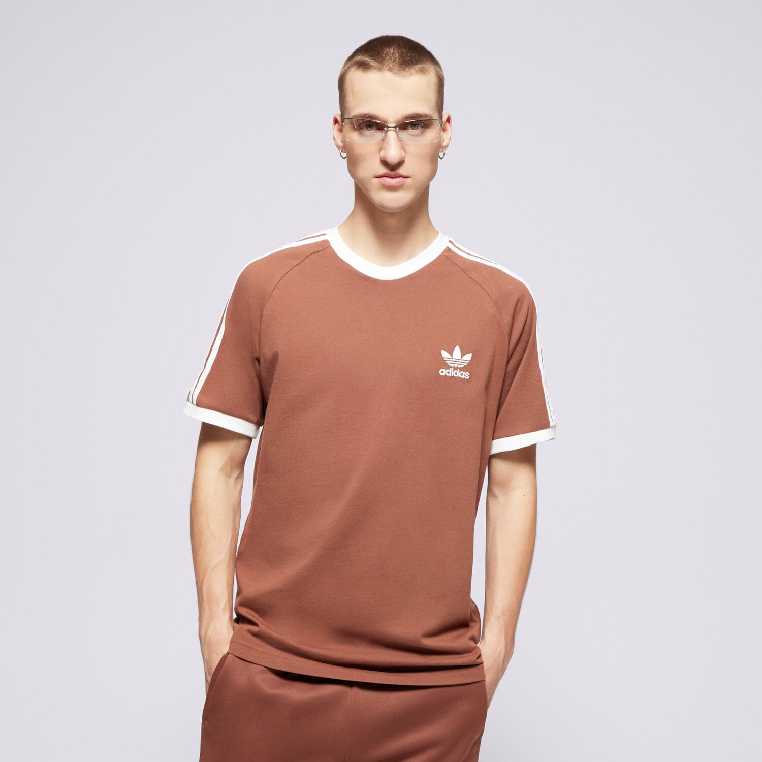 Muške majice ADIDAS T-SHIRT 3-STRIPES TEE IZ3071 smeđa